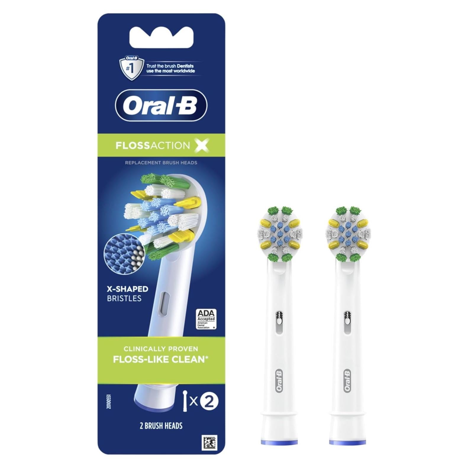 Cabezas de cepillo Oral-B FlossAction, 2 unidades, limpieza dental