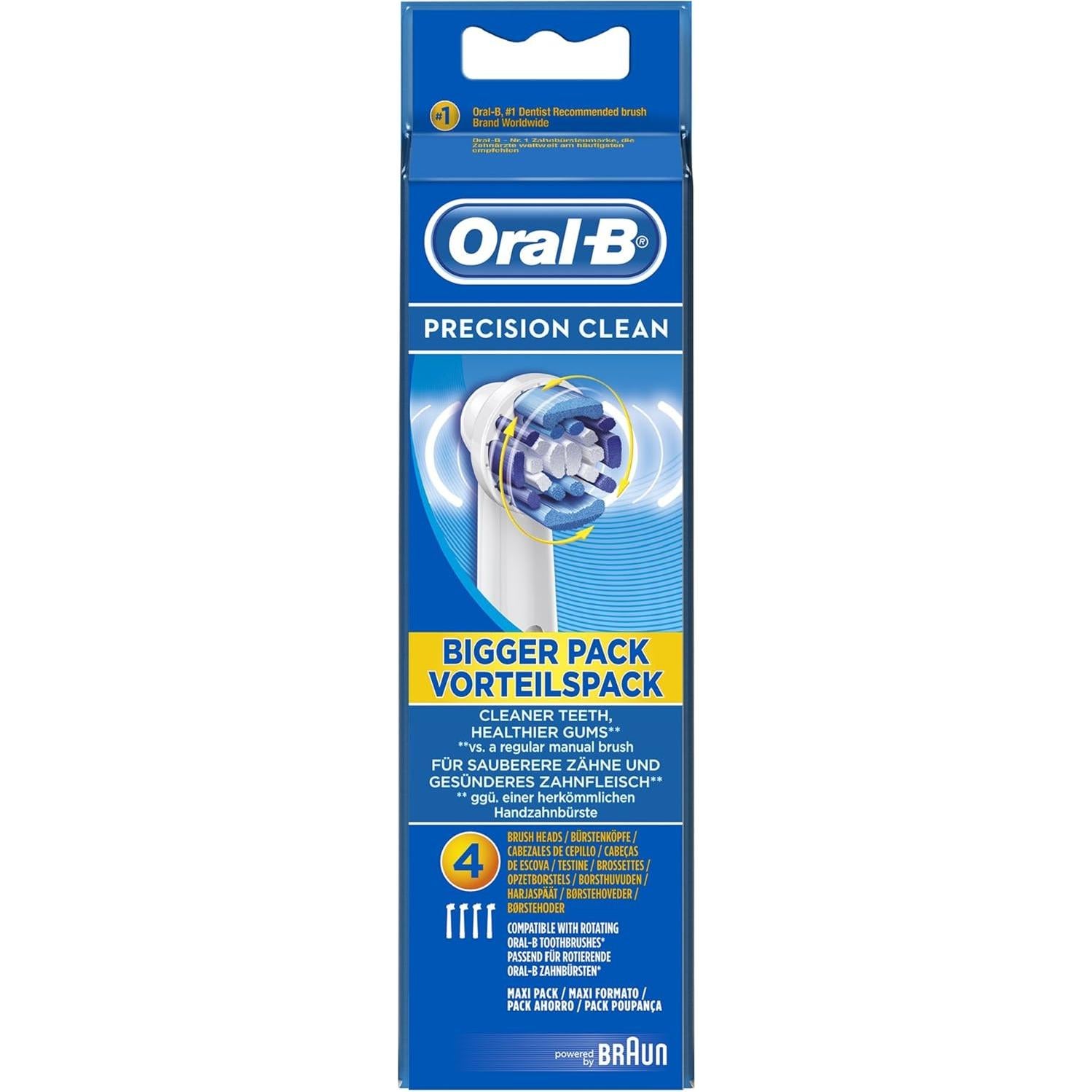 Cabezas de cepillo Oral-B Precision Clean, recambio 4 unidades
