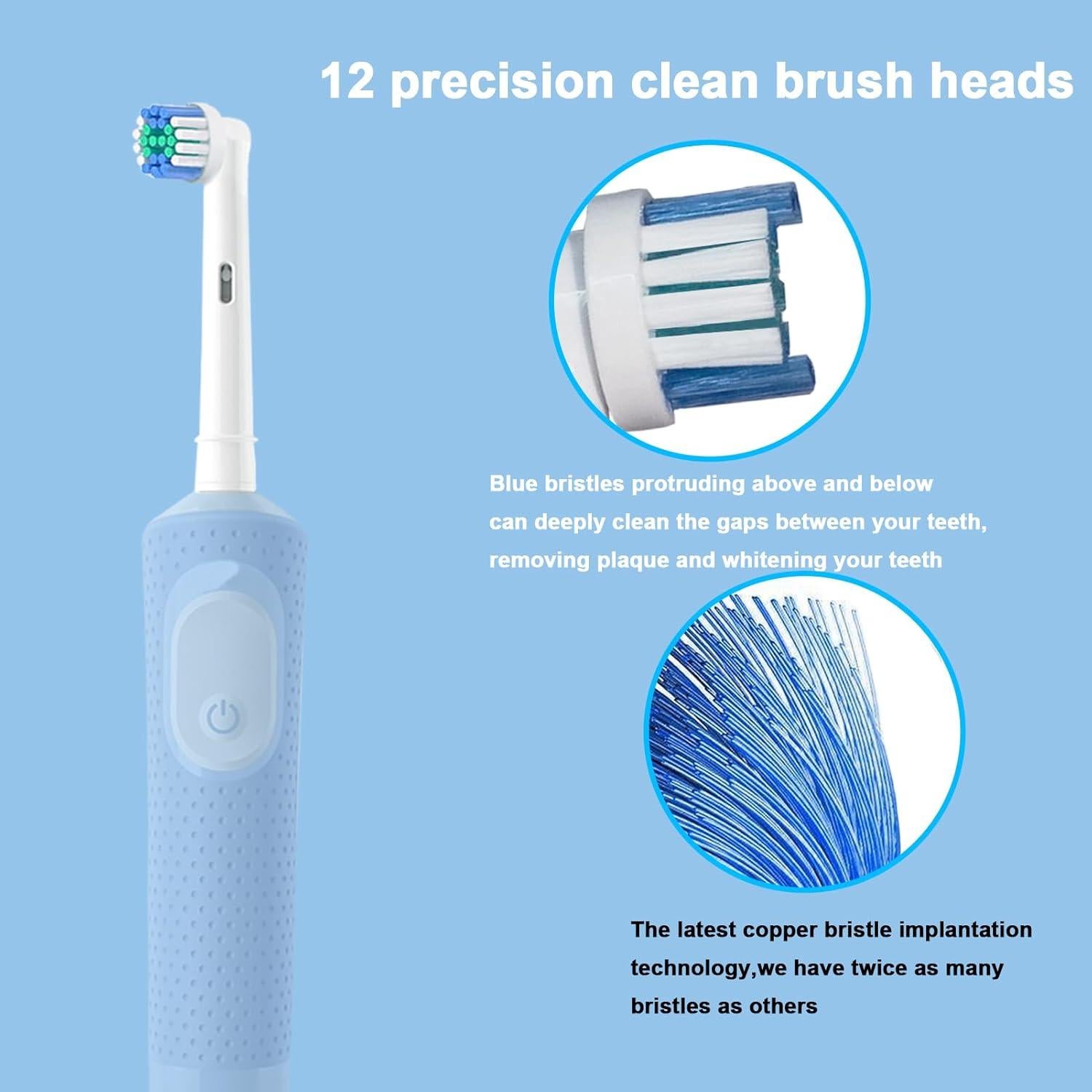 Cabezas de Repuesto Oral B Braun Pro 1000/1500 - 12 Unidades Suaves