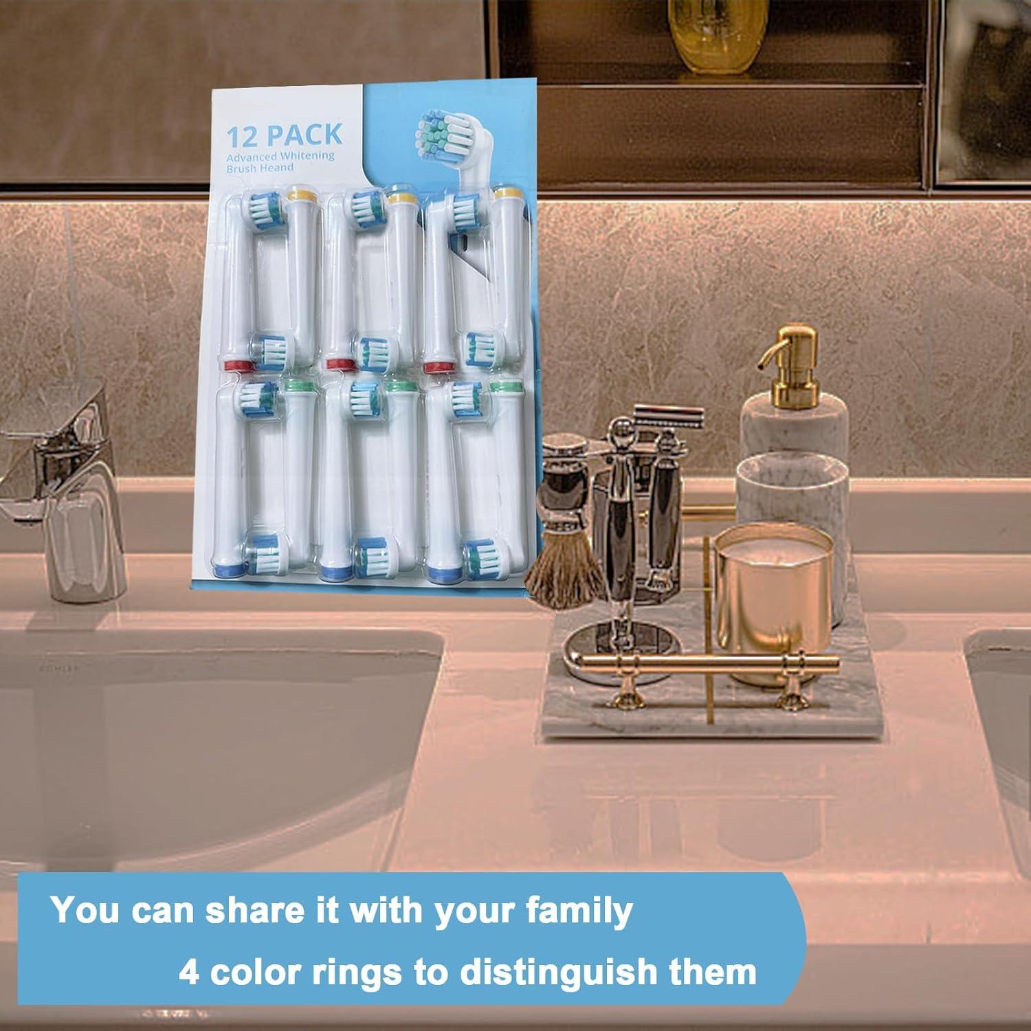 Cabezas de Repuesto Oral B Braun Pro 1000/1500 - 12 Unidades Suaves