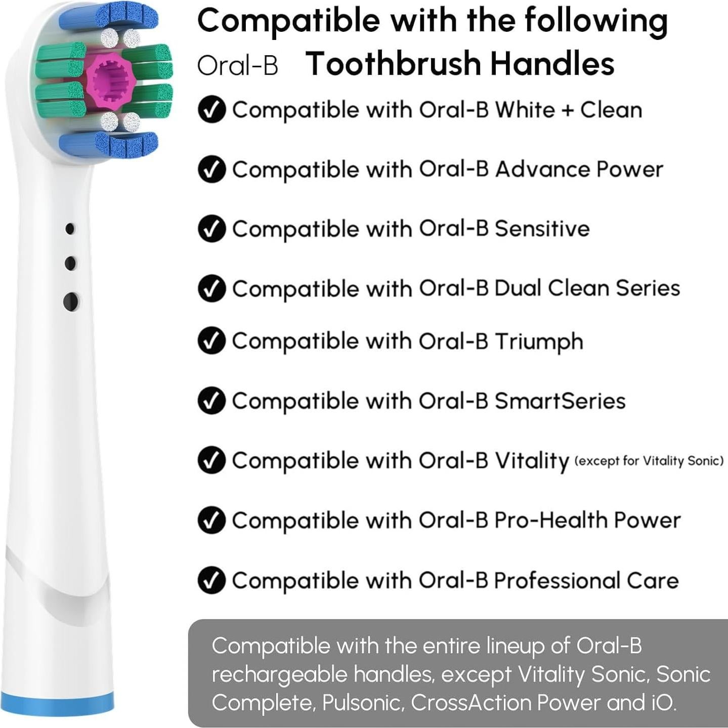 Cabezas de cepillo de repuesto SLOWLEIF para OralB - 8 unidades