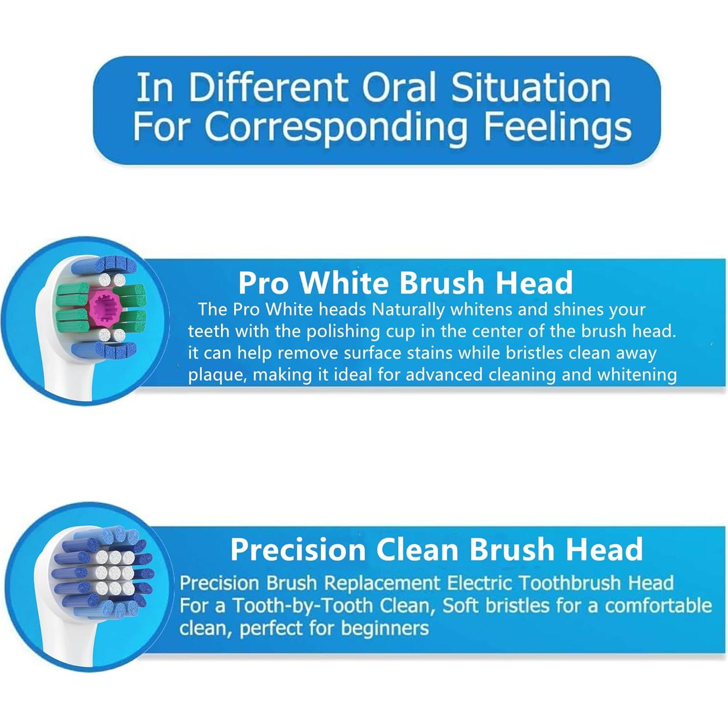 Cabezas de cepillo de repuesto SLOWLEIF para OralB - 8 unidades