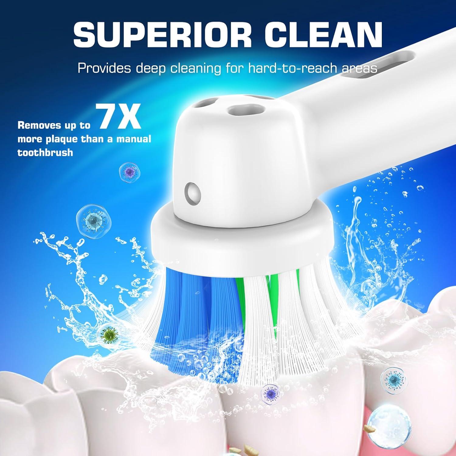 Cabezas de Cepillo de Dientes ELFIN 8 Unidades Suaves Compatibles Oral-B