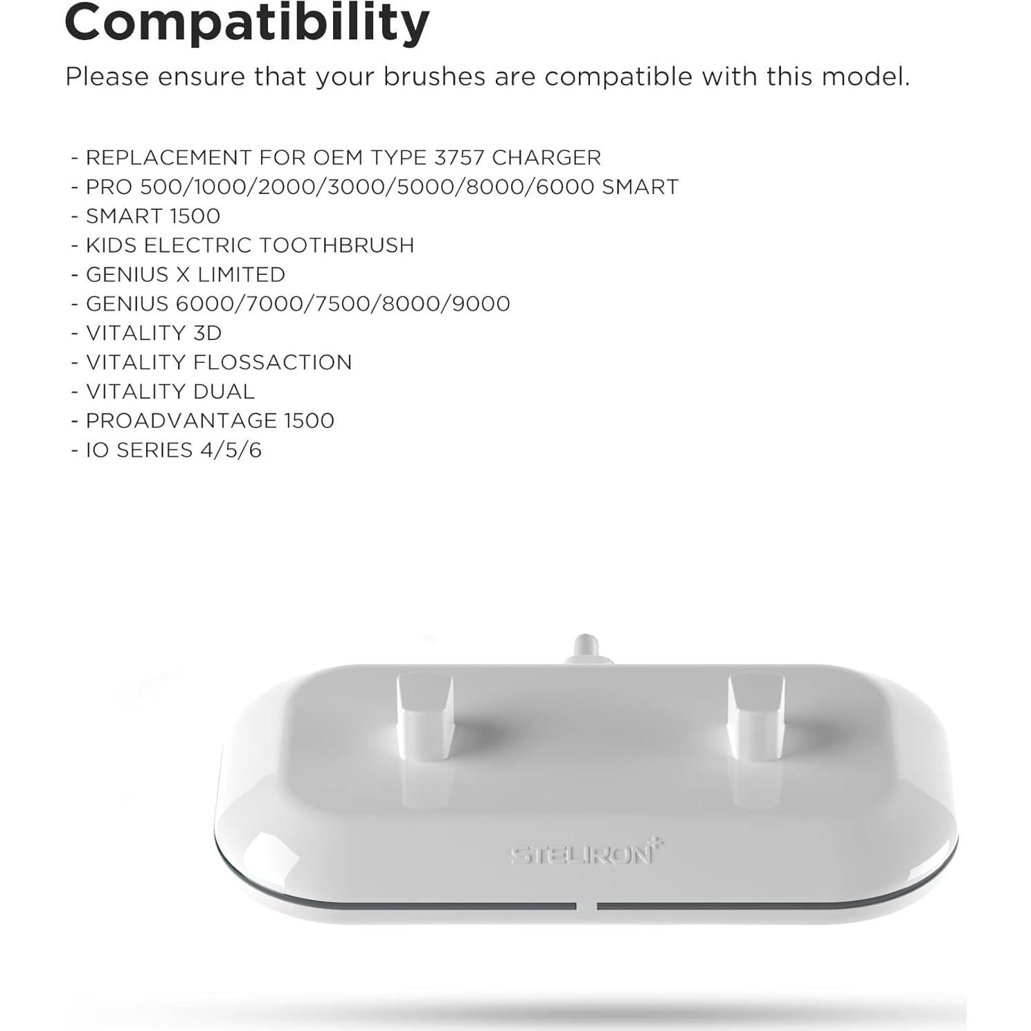 Cargador Doble Galvanox para Cepillos Oral-B - 2 en 1