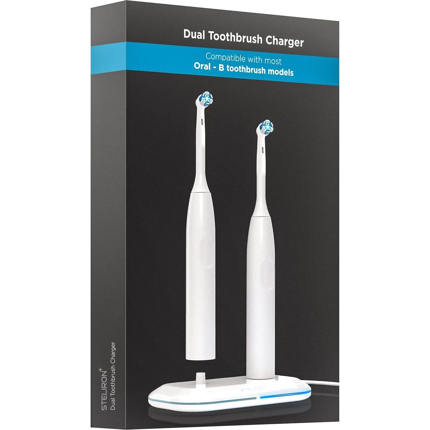 Cargador Doble Galvanox para Cepillos Oral-B - 2 en 1