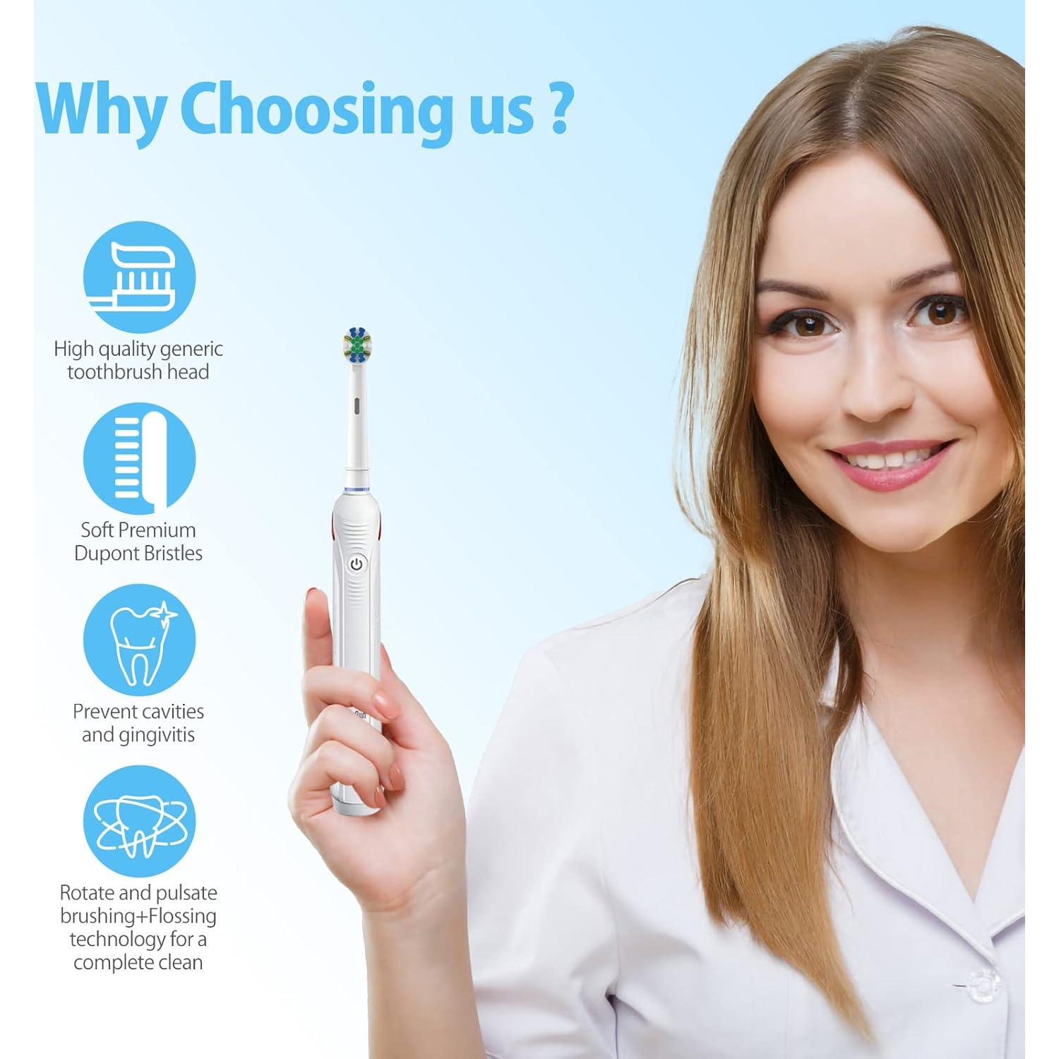 Cabezas de cepillo de dientes FHADAY para Oral B - 8 unidades