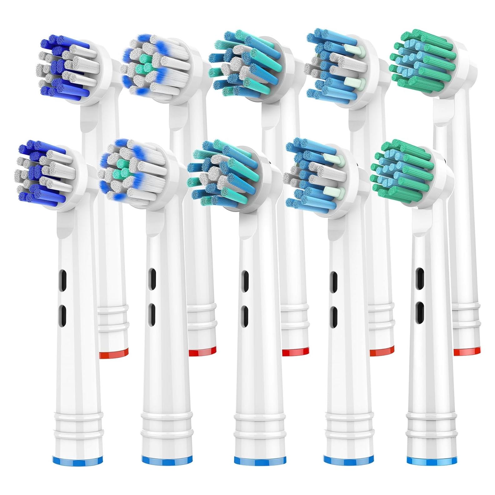 Cabezas de Cepillo de Dientes Eléctrico SetSail 10 Piezas Compatibles Oral-B