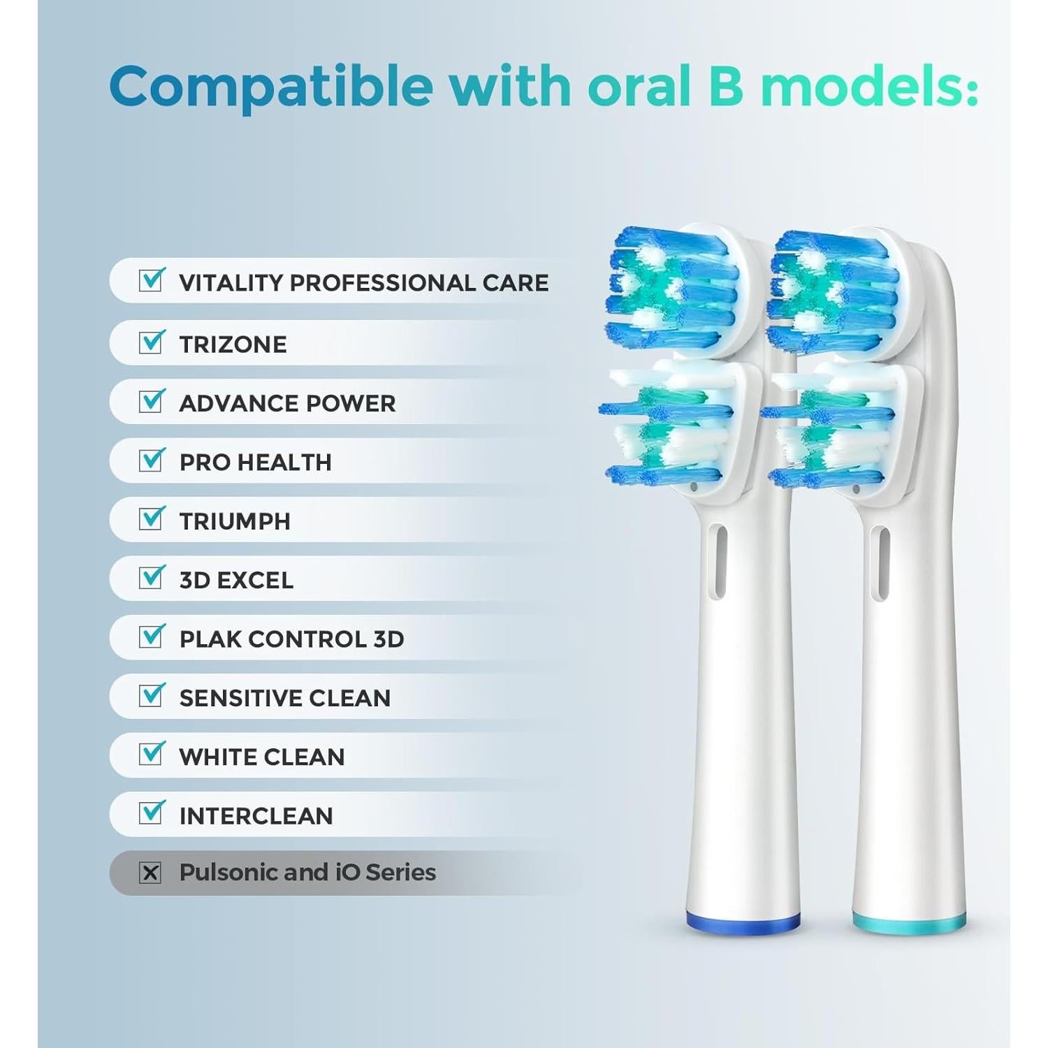 4 Cabezas de Cepillo de Dientes Oral-B Repuesto Doble Cabeza