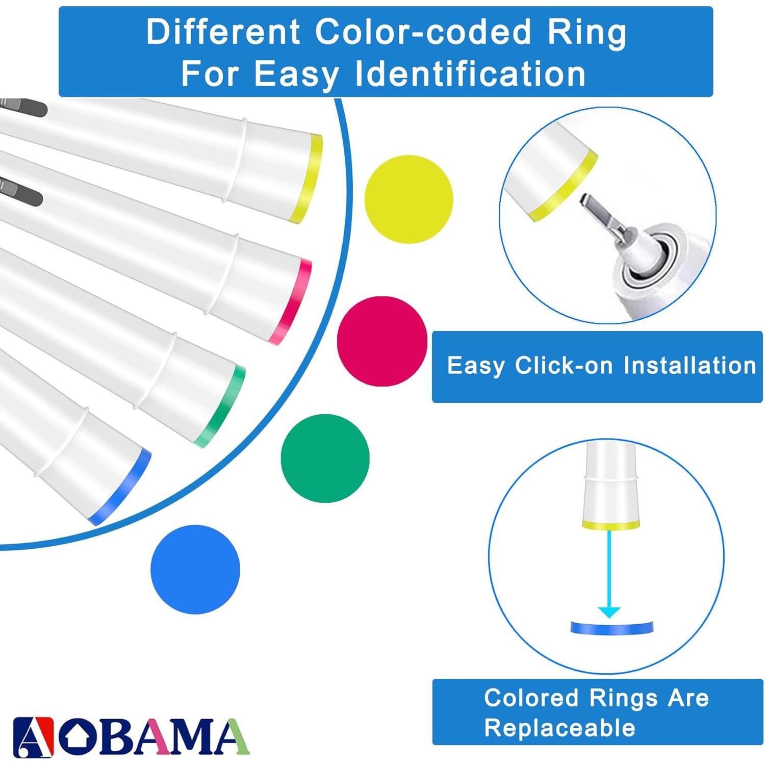 Cabezas de cepillo de dientes Oral B AOBAMA 12 piezas blanco