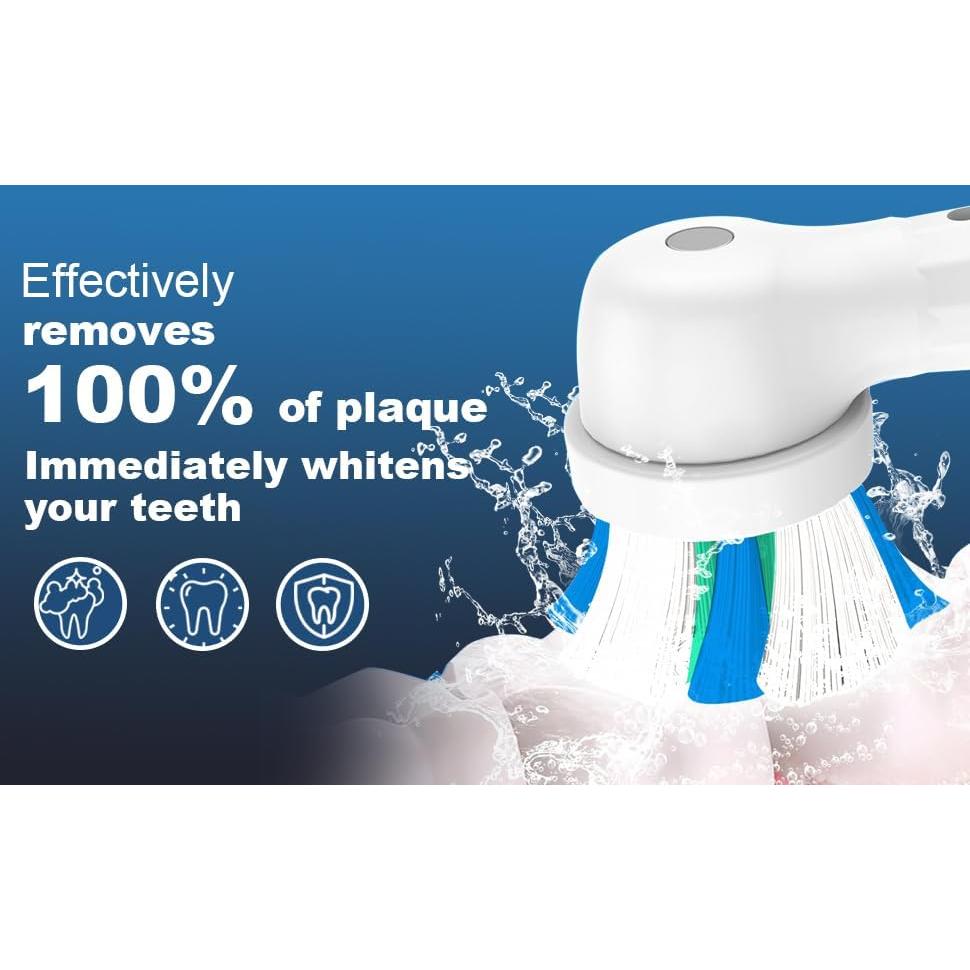 8 Cabezas de Reemplazo Scotzel para Cepillo Oral B IO - Blanco