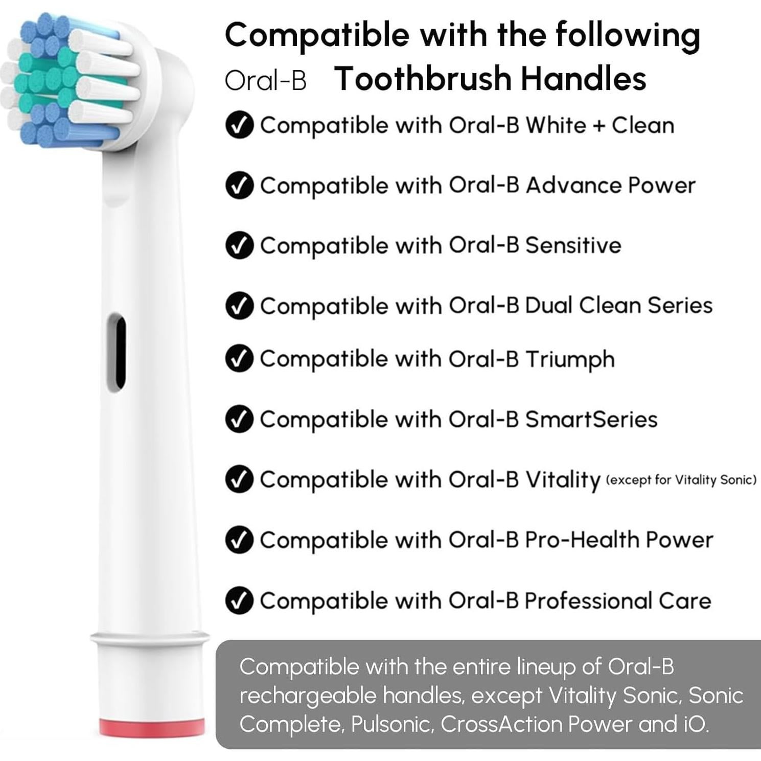 Cabezas de cepillo de dientes SLOWLEIF 16 piezas compatibles Oral B