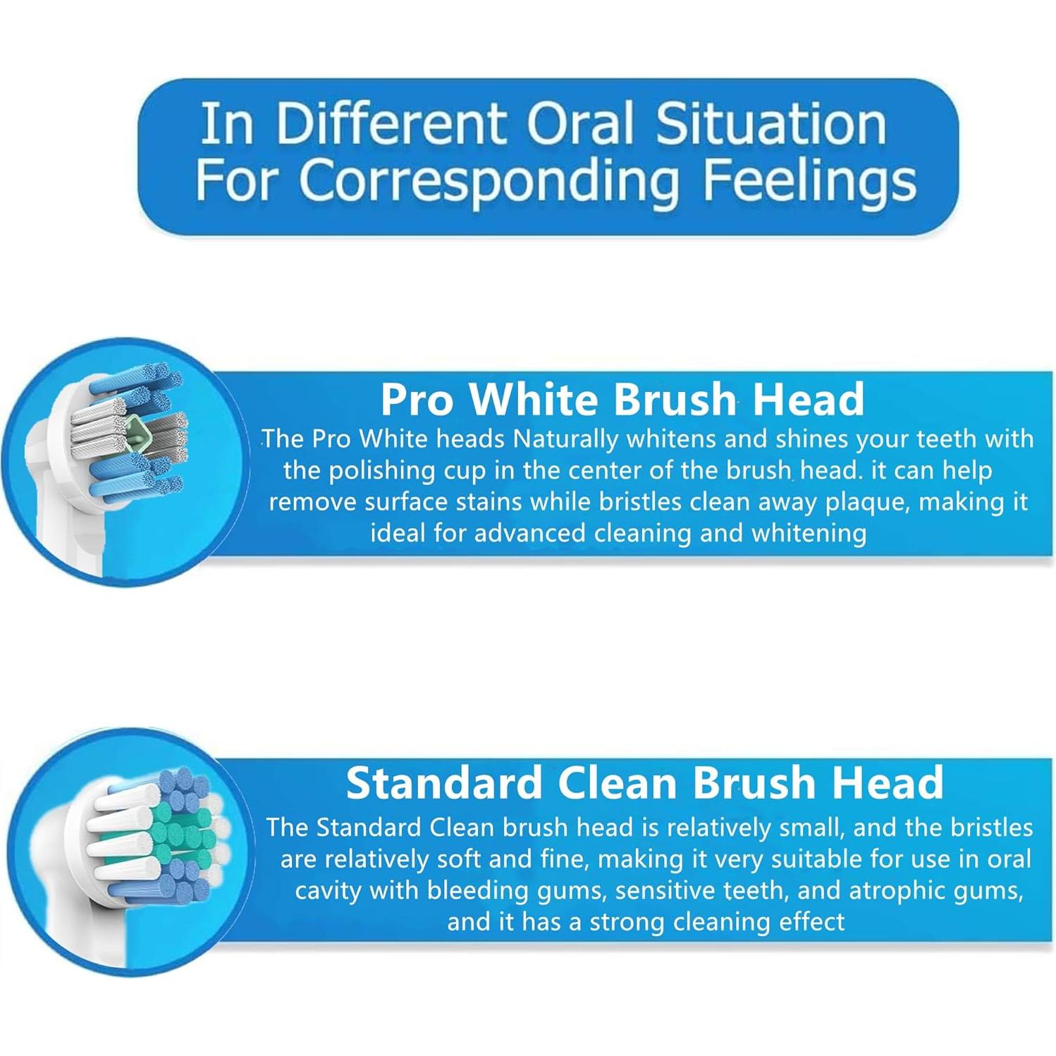 Cabezas de cepillo de dientes SLOWLEIF 16 piezas compatibles Oral B