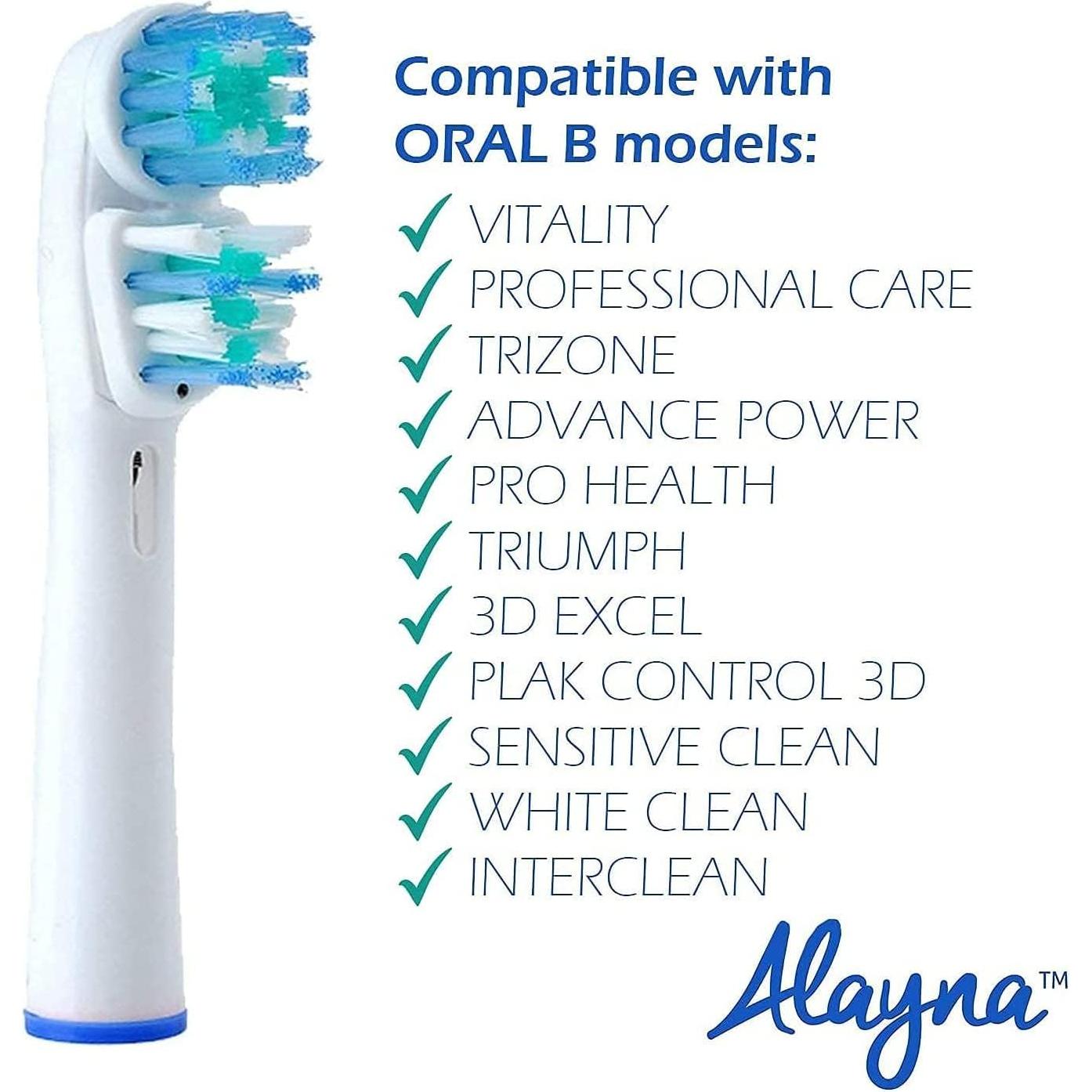 Cabezas de cepillo de repuesto OralB Braun Alayna - Paquete de 8