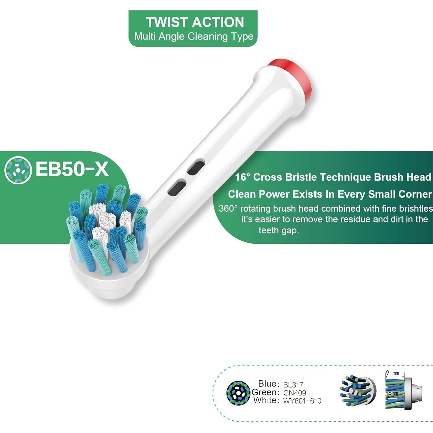 Cabezas de cepillo de dientes RONSIT 16 unidades compatibles Oral B