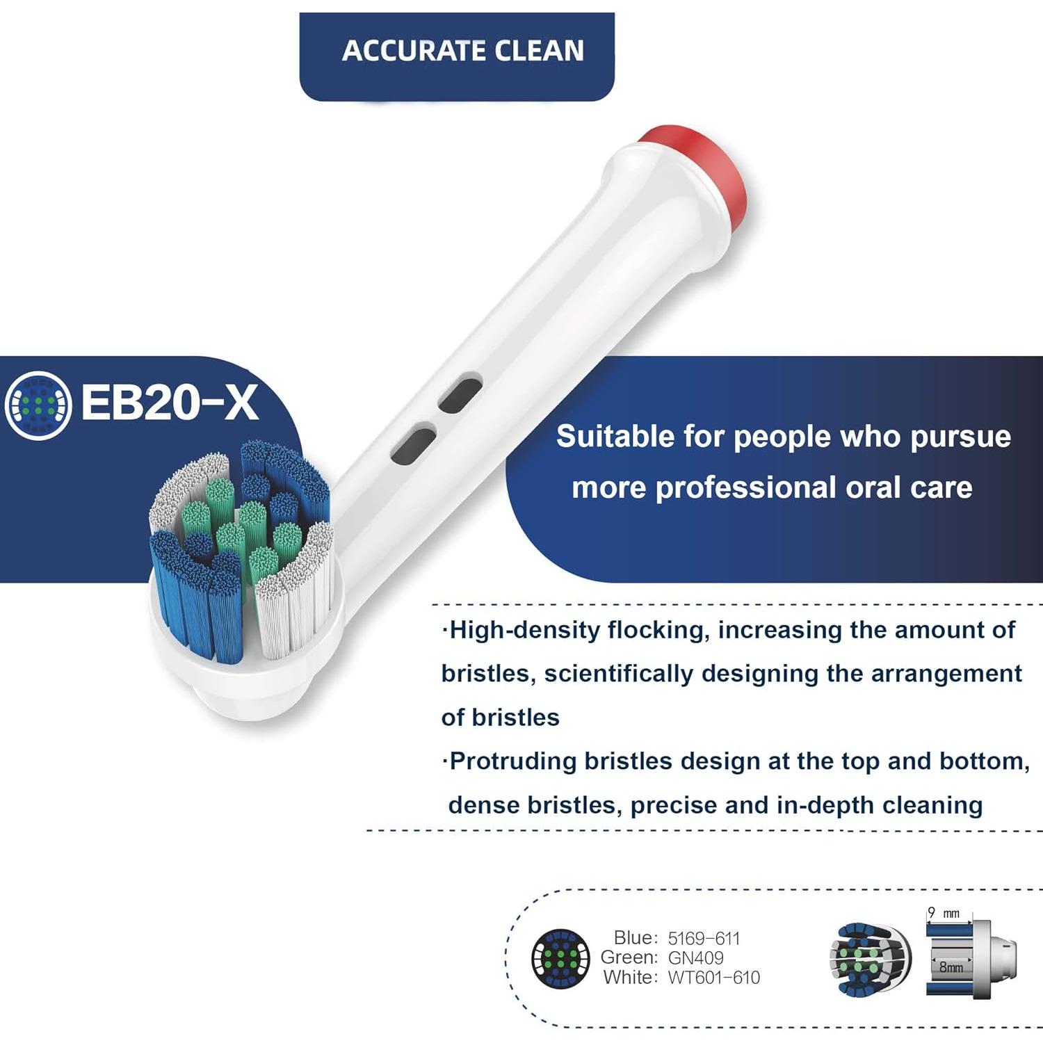 Cabezas de cepillo de dientes RONSIT 16 unidades compatibles Oral B