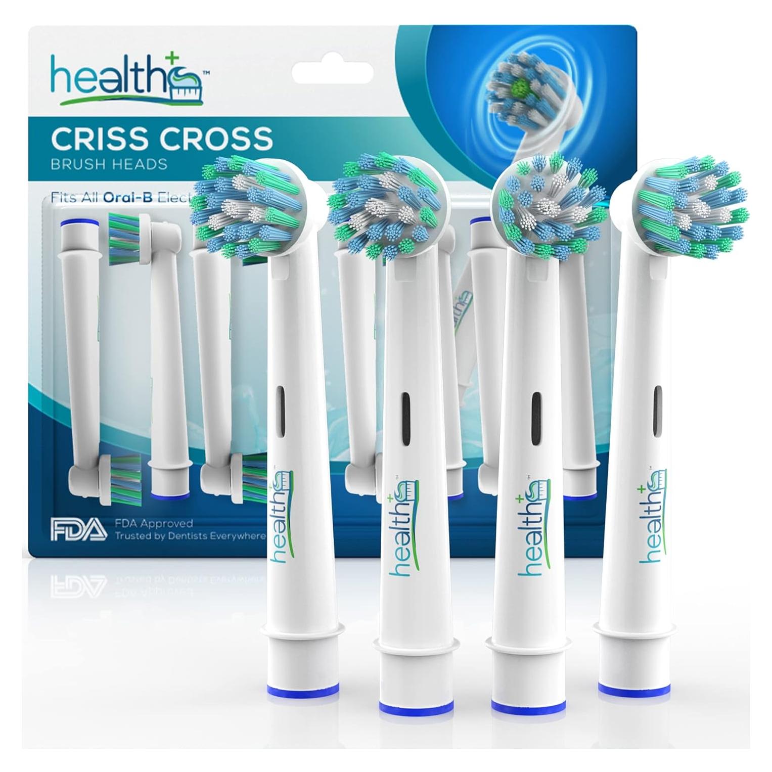 Cabezas de Repuesto Criss-Cross Health+ para Oral-B - Paquete de 8