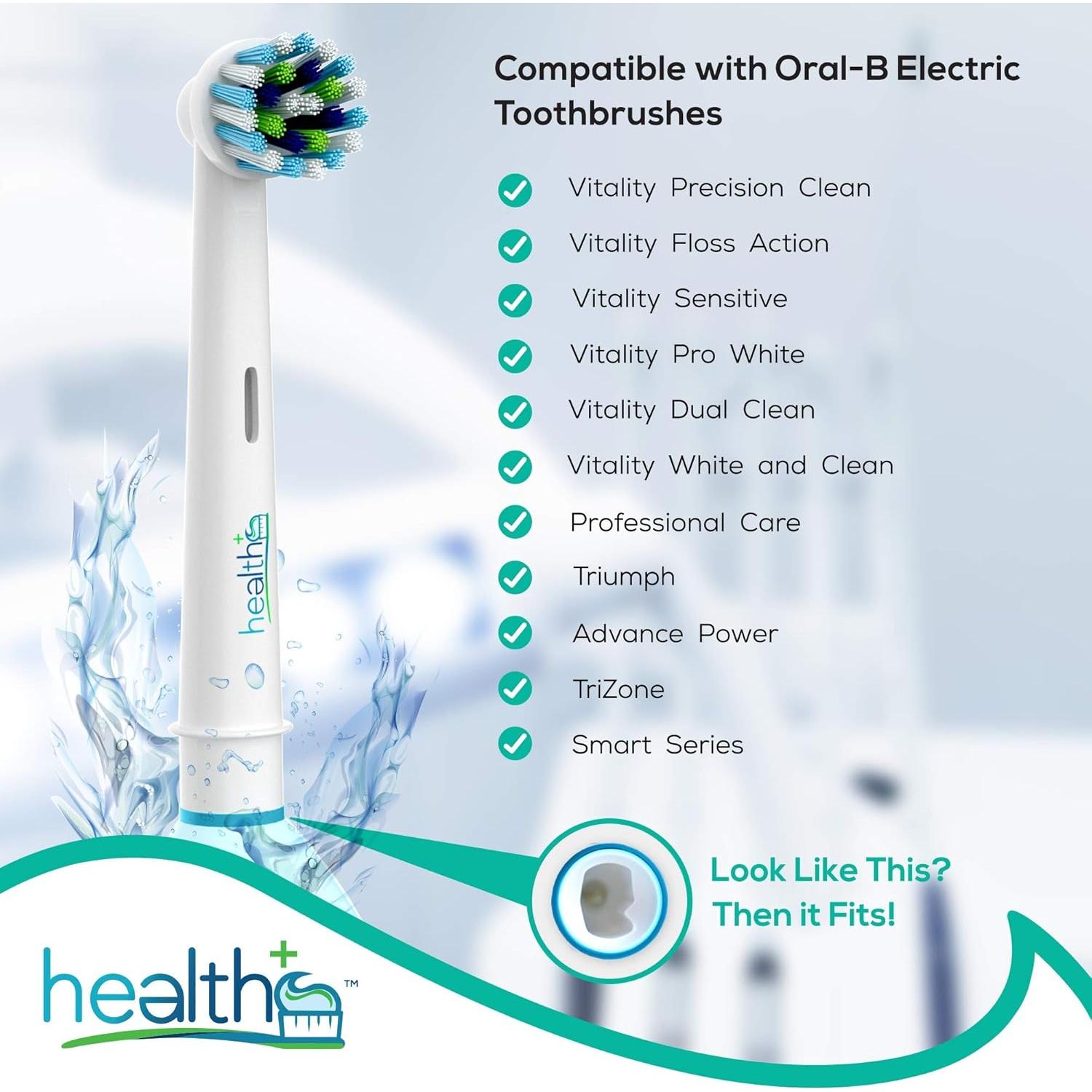 Cabezas de Repuesto Criss-Cross Health+ para Oral-B - Paquete de 8