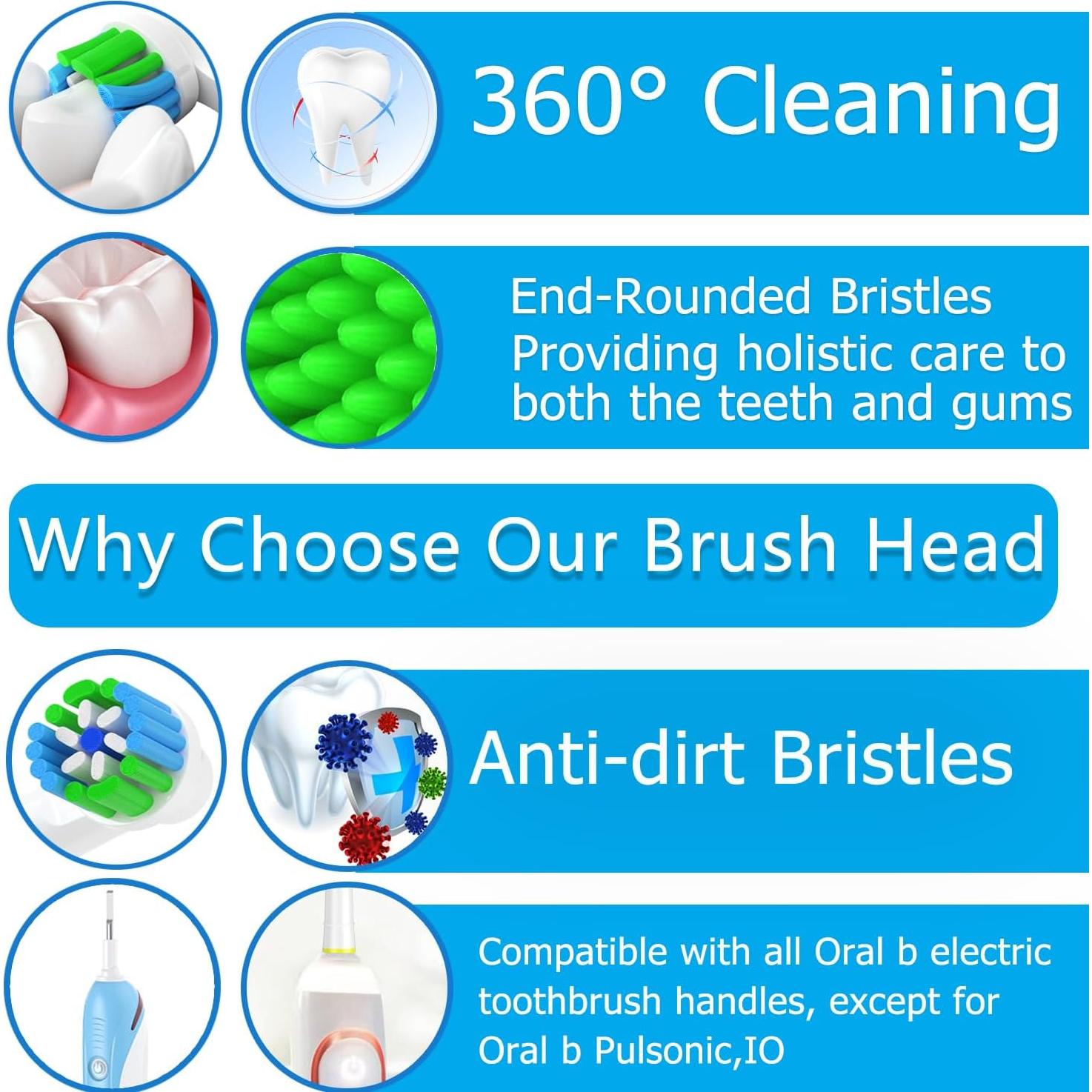 Cabezas de cepillo de dientes Schallcare para Oral-B - 12 piezas