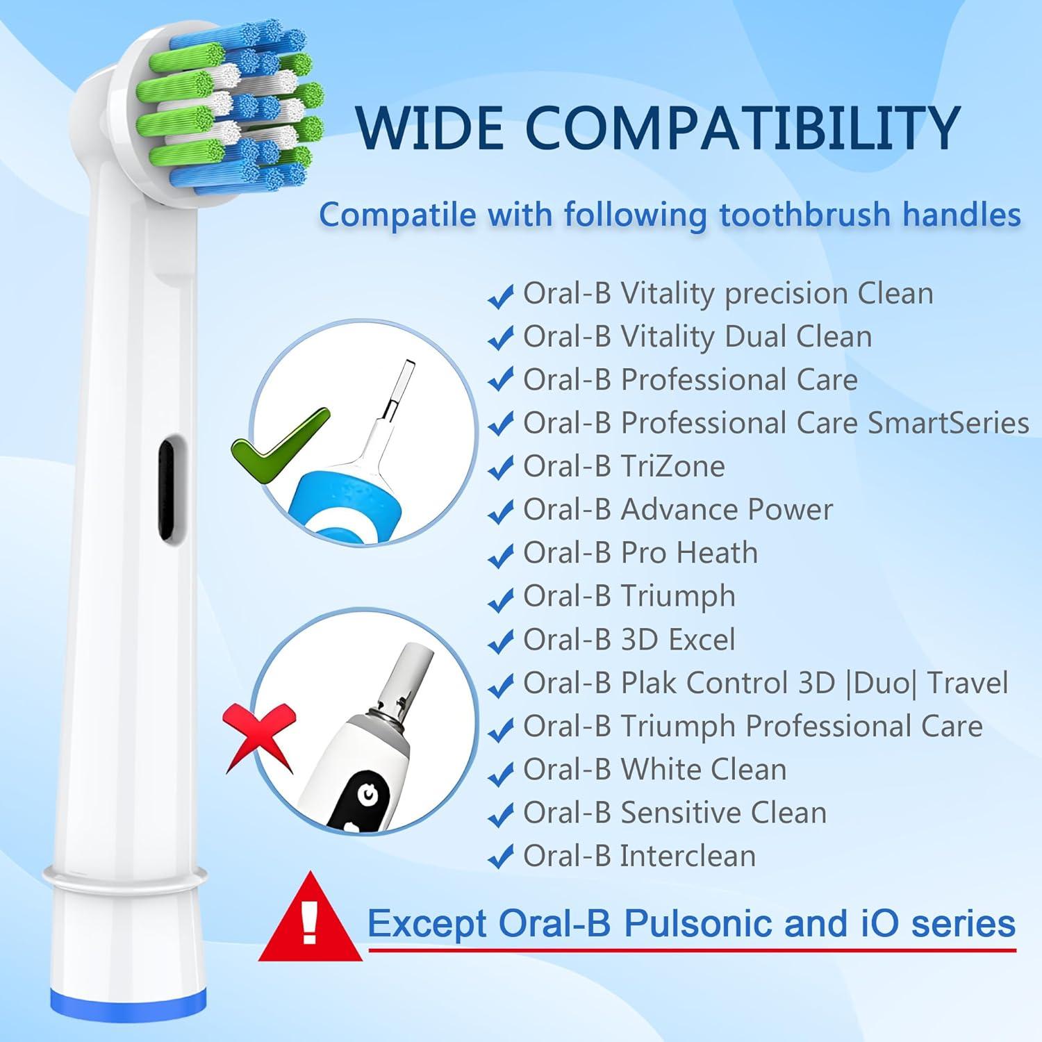 Cabezas de cepillo de repuesto Irfatu para Oral-B - Paquete de 8