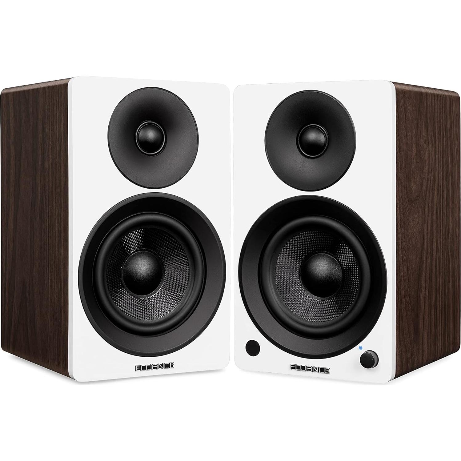 Giradiscos Fluance RT85 + Altavoces Activos 90W Nuez