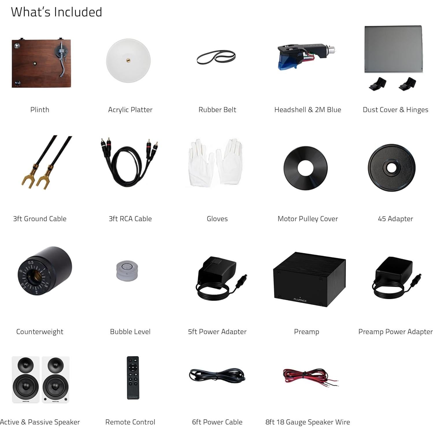 Giradiscos Fluance RT85 + Altavoces Activos 90W Nuez