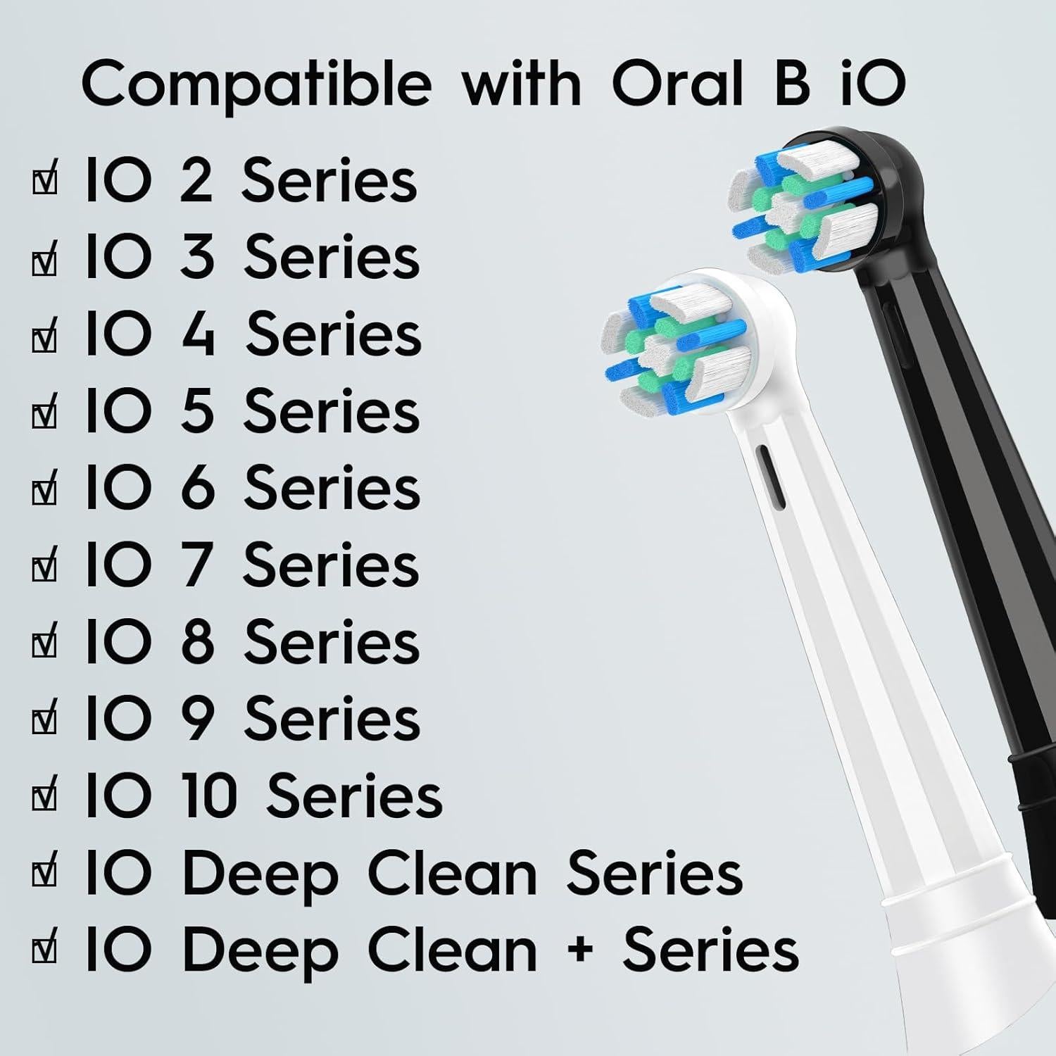 8 Cabezas de Reemplazo Oral B IO Compatibles - Blanco