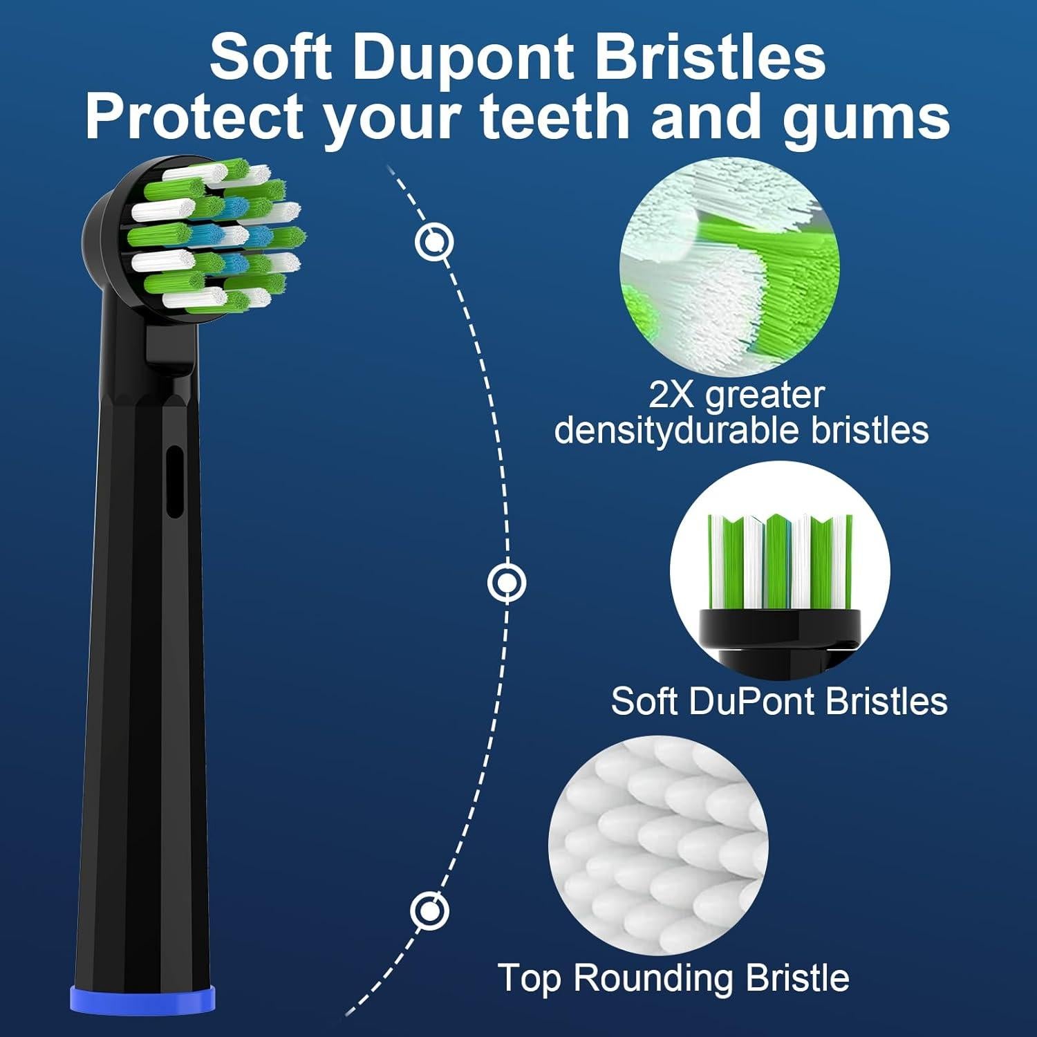 Cabezas de Cepillo de Dientes Oral B Lanveda 8PCS Negro