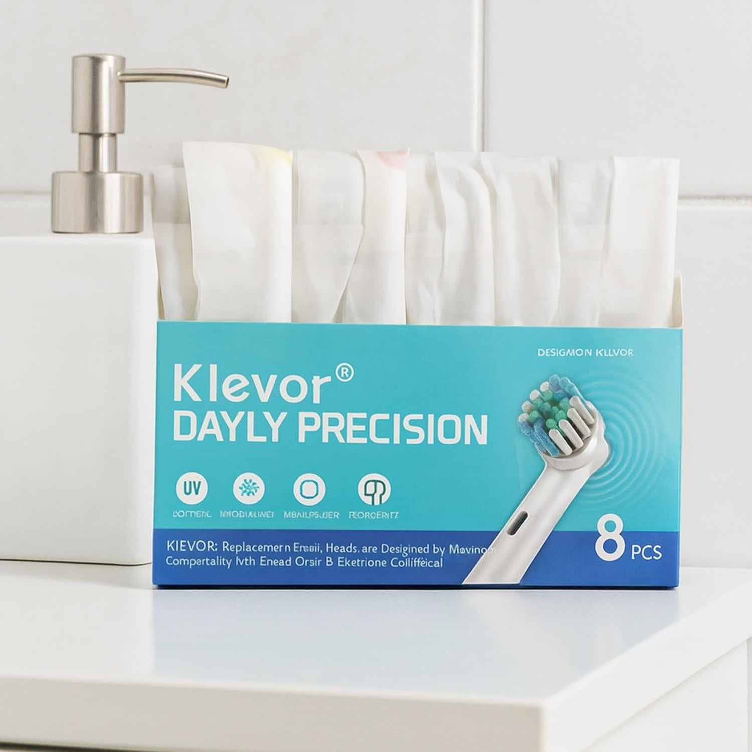 KLEVOR Cabezas de Cepillo de Dientes Oral-B - 8 Unidades