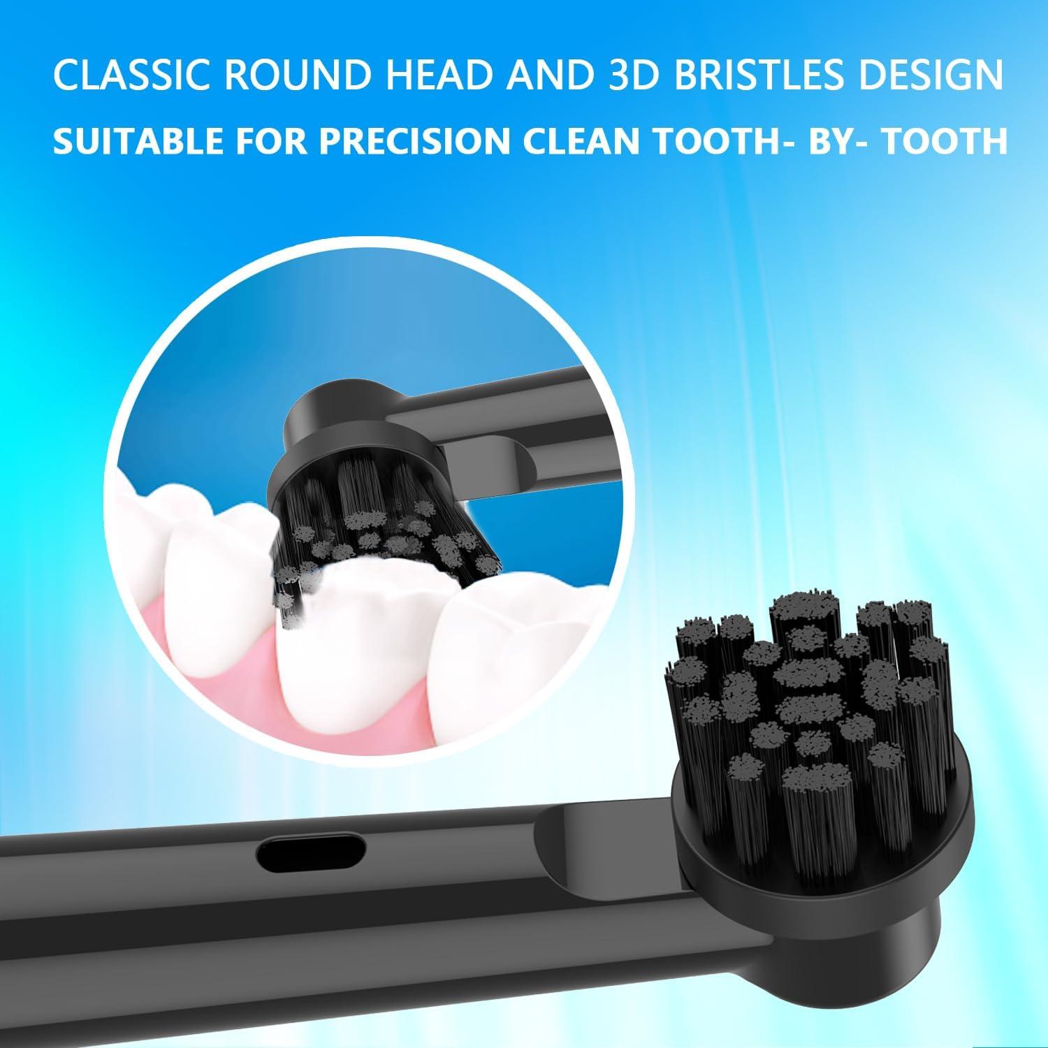 Cabezas de cepillo de repuesto Oral B BUKURII, 8 unidades, cerdas de carbón