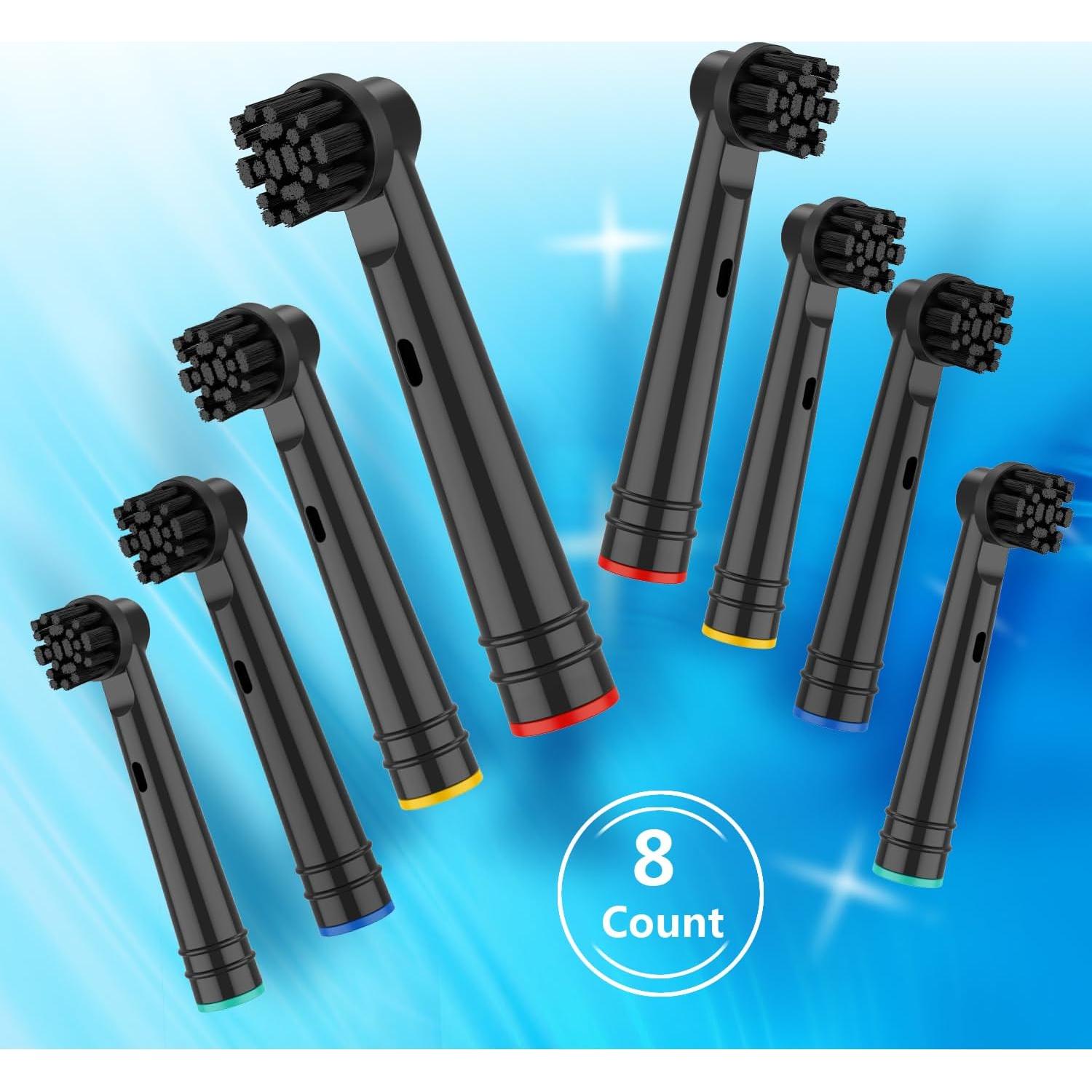 Cabezas de cepillo de repuesto Oral B BUKURII, 8 unidades, cerdas de carbón