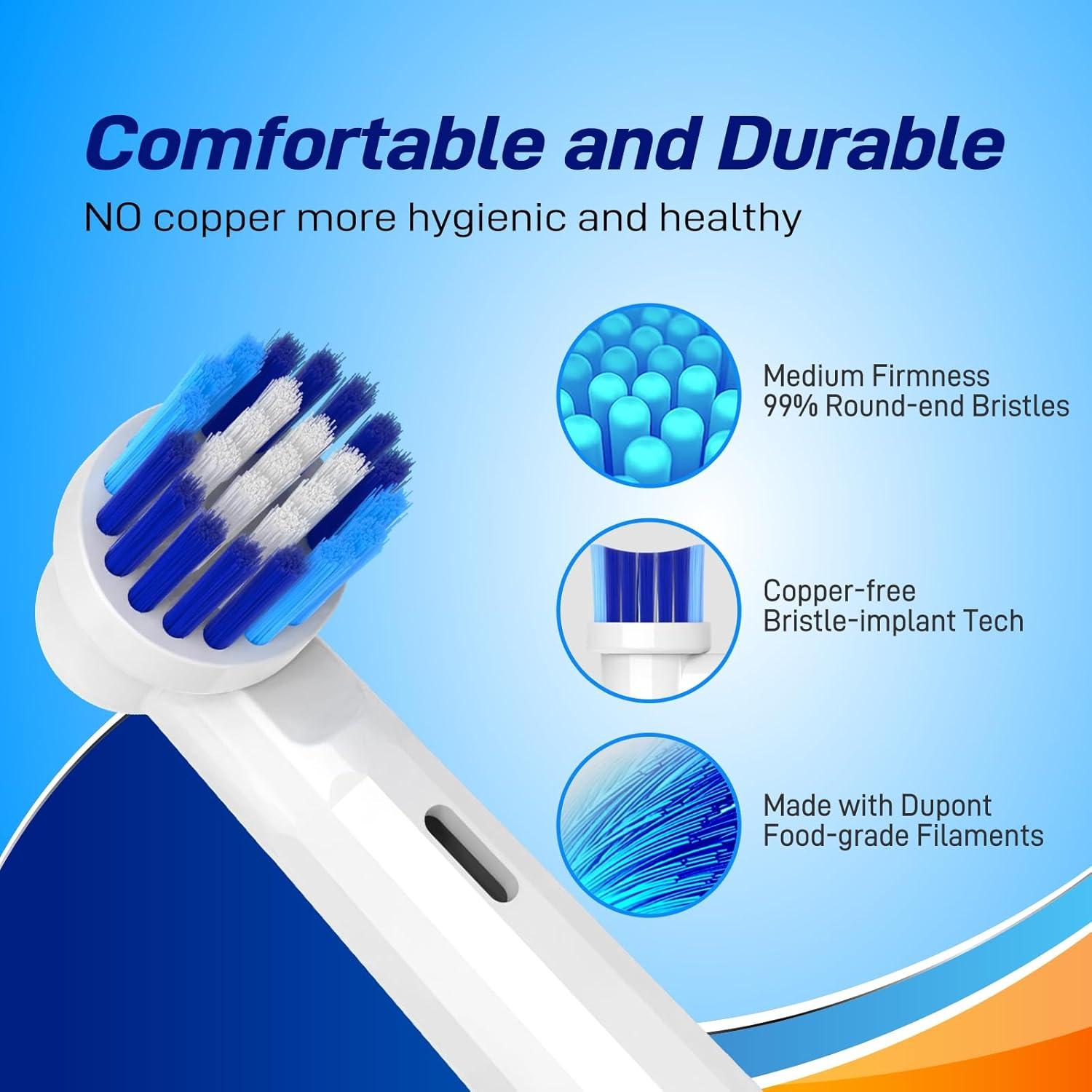Cabezas de Cepillo de Dientes Eléctrico Mcuy - 10 Unidades Compatibles con Bitvae R1/R2 y Oral-B