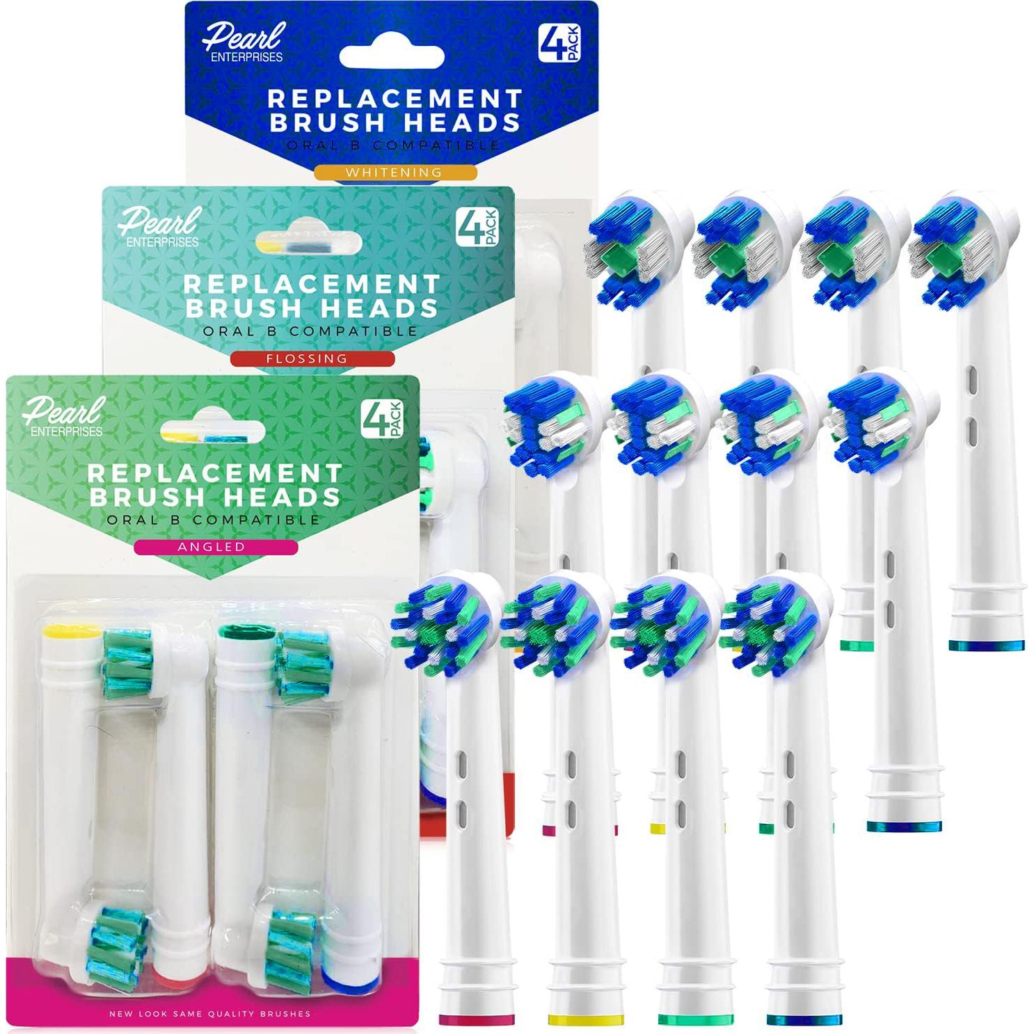 Cabezas de cepillo Oral B Pearl Enterprises, 12 unidades, cerdas medianas