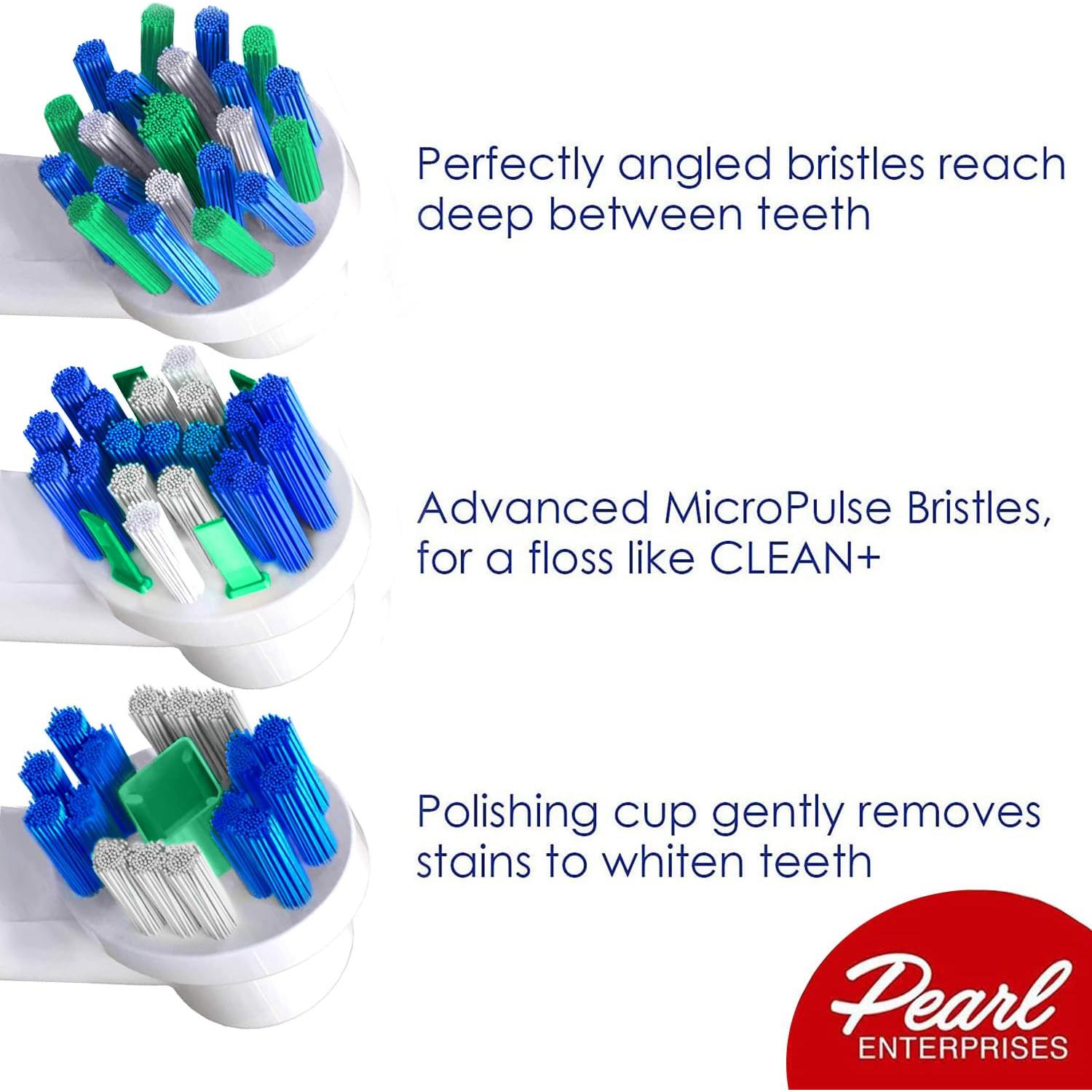 Cabezas de cepillo Oral B Pearl Enterprises, 12 unidades, cerdas medianas