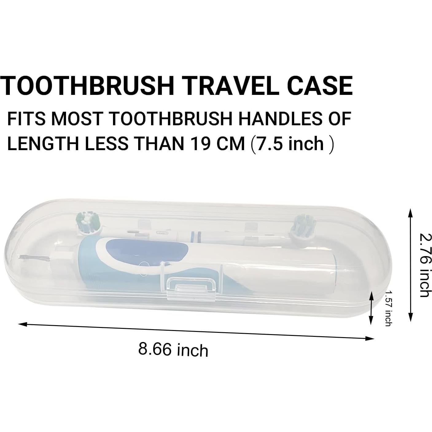 Funda de viaje para cepillo de dientes HURKEYE transparente
