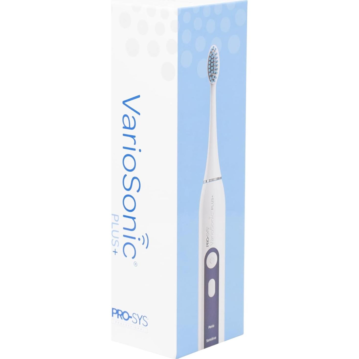 Cepillo de Dientes Eléctrico Pro-Sys VarioSonic Plus, 5 Modos, 5 Cabezas, Blanco