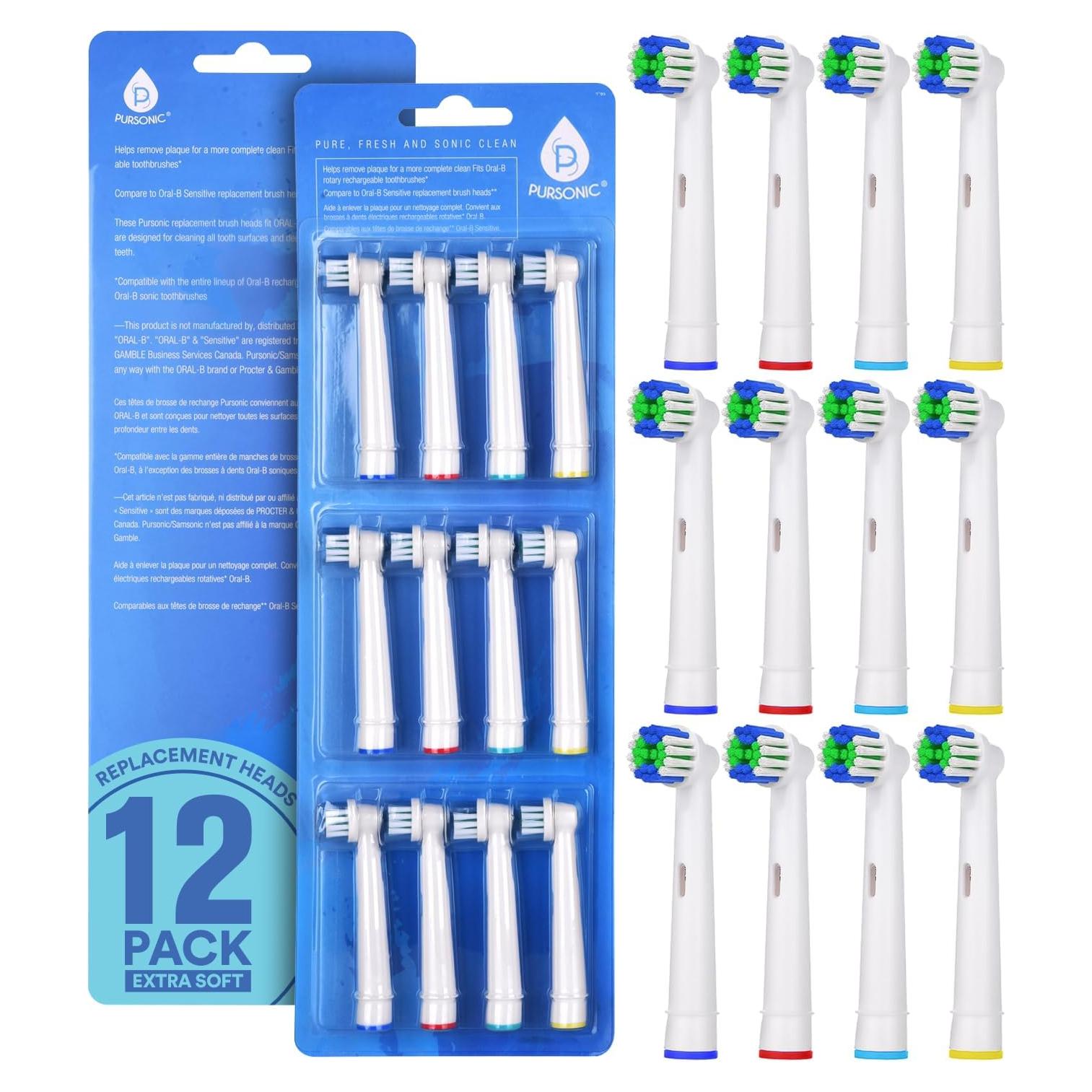 Cabezas de cepillo Oral-B Braun - Cerdas suaves - Paquete 12