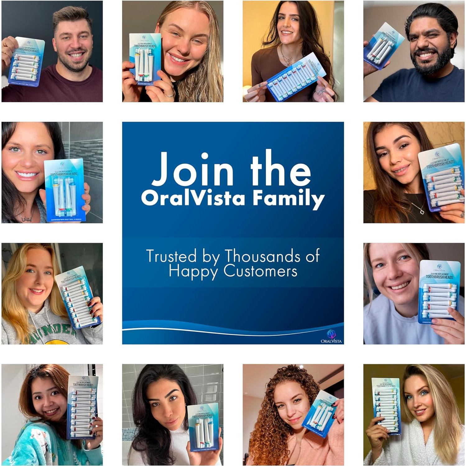 Cabezal de Repuesto OralVista Compatible con Braun Oral B - 8 Unidades