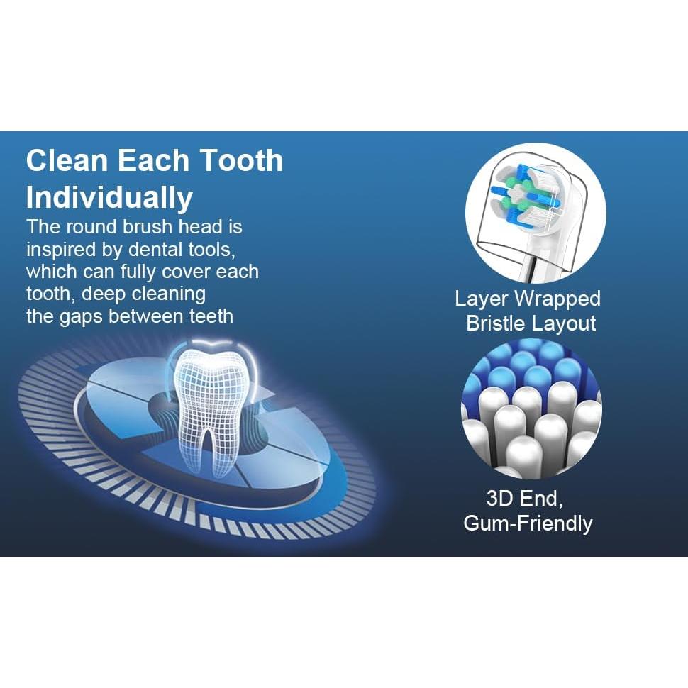 12 Cabezas de Repuesto Scotzel para Cepillo Oral B iO Negro