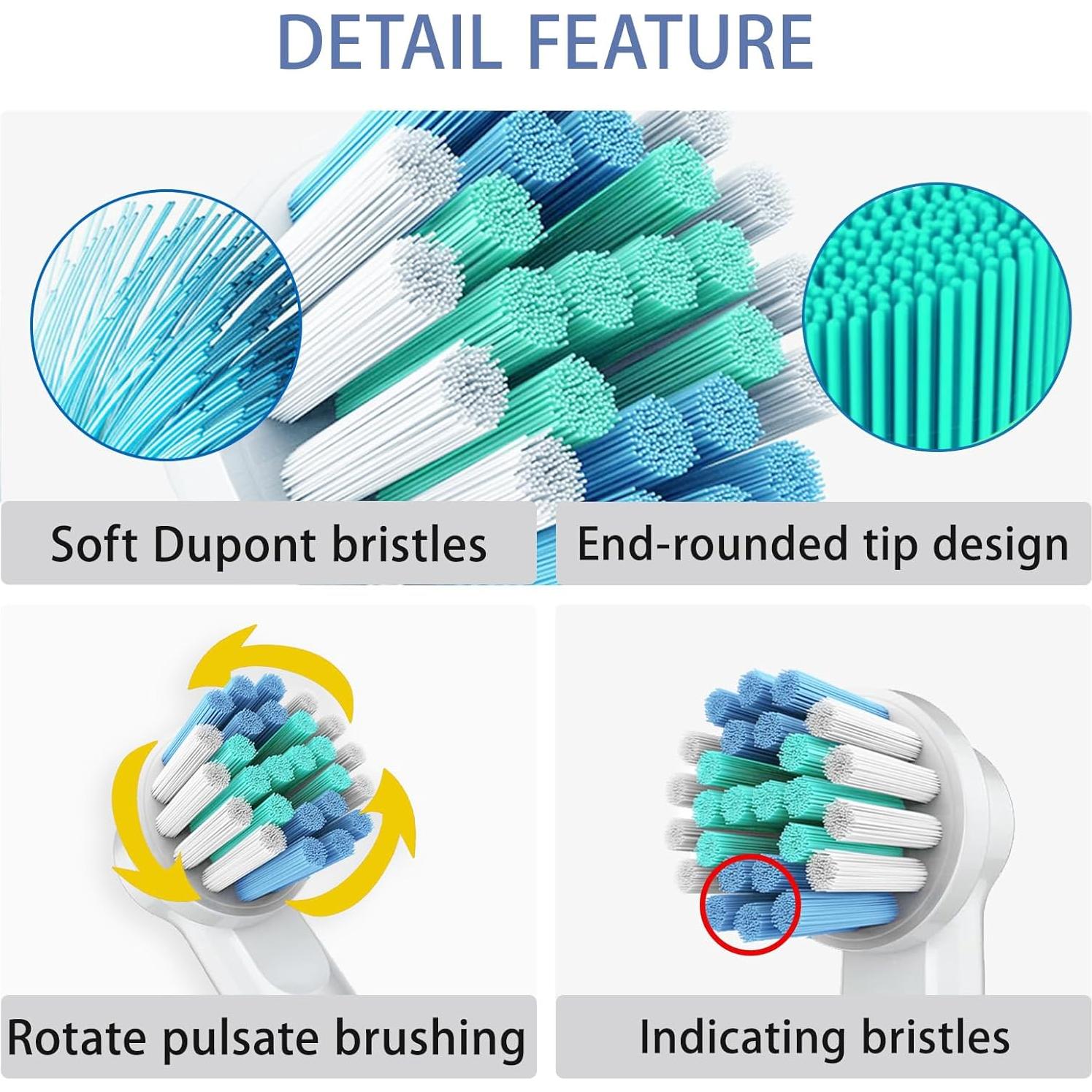 Cabezas de cepillo de repuesto RONSIT para Oral-B - 4 unidades