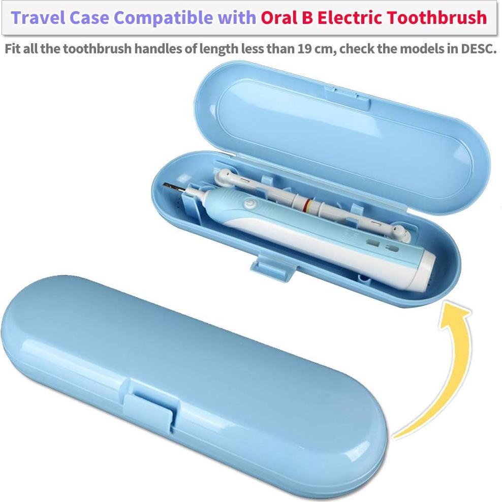 Funda de Viaje y 4 Cubiertas para Cepillo Oral-B - Azul