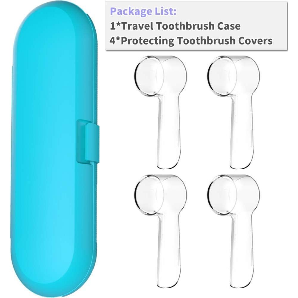Funda de Viaje y 4 Cubiertas para Cepillo Oral-B - Azul
