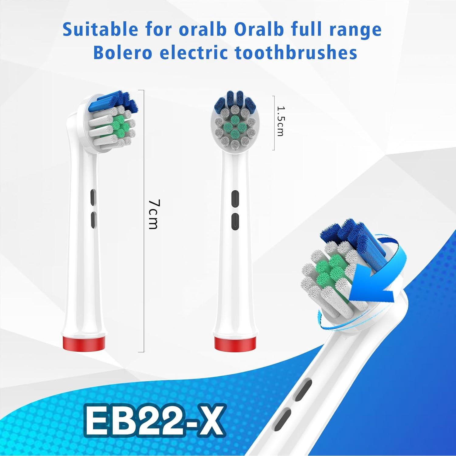 Cabezas de cepillo Oral B Braun - Paquete de 4 cerdas Dupont suaves