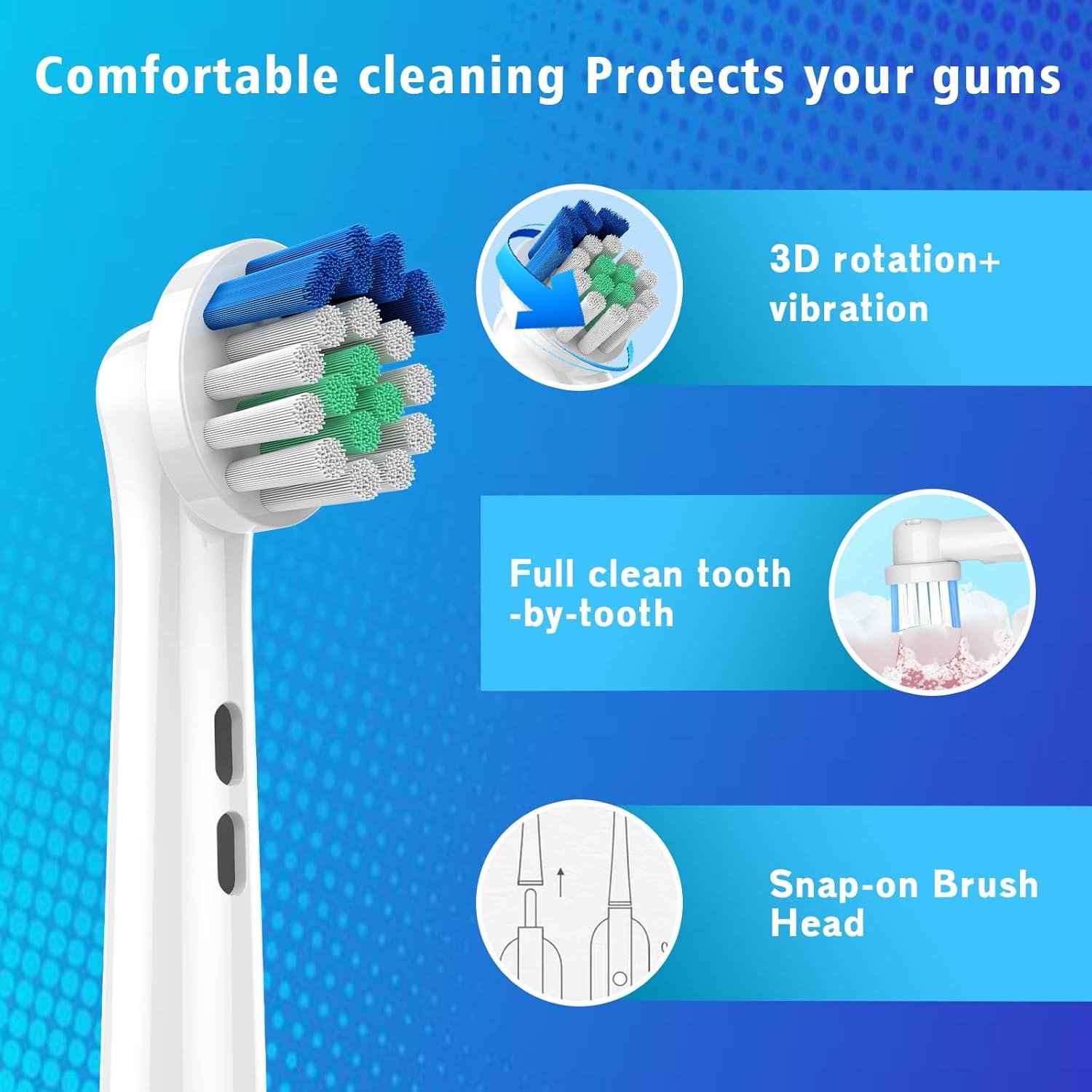 Cabezas de cepillo Oral B Braun - Paquete de 4 cerdas Dupont suaves