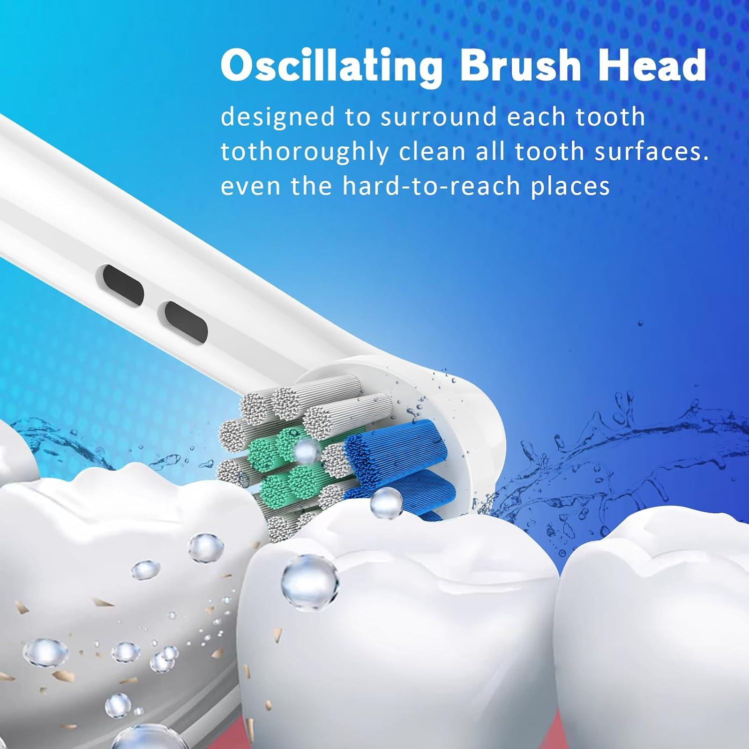 Cabezas de cepillo Oral B Braun - Paquete de 4 cerdas Dupont suaves