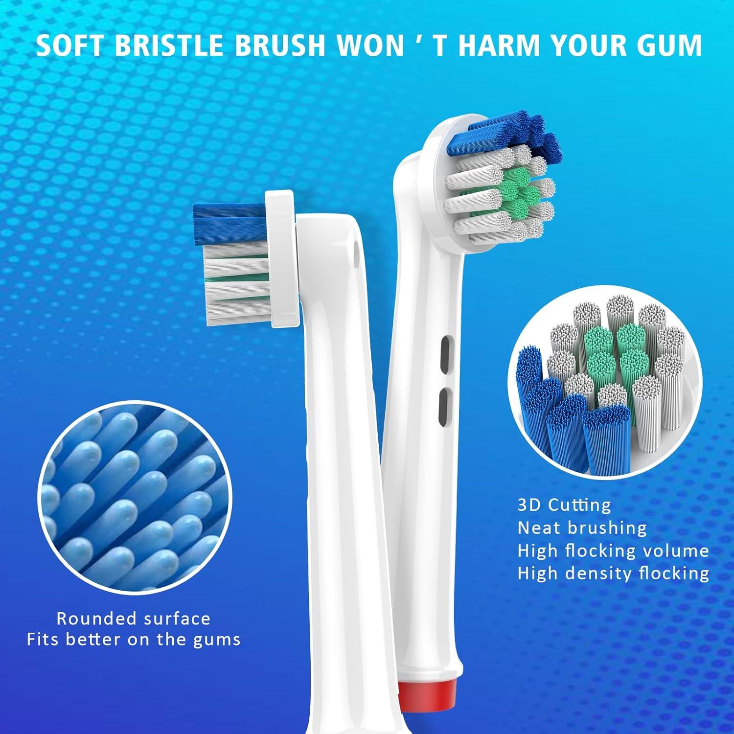 Cabezas de cepillo Oral B Braun - Paquete de 4 cerdas Dupont suaves