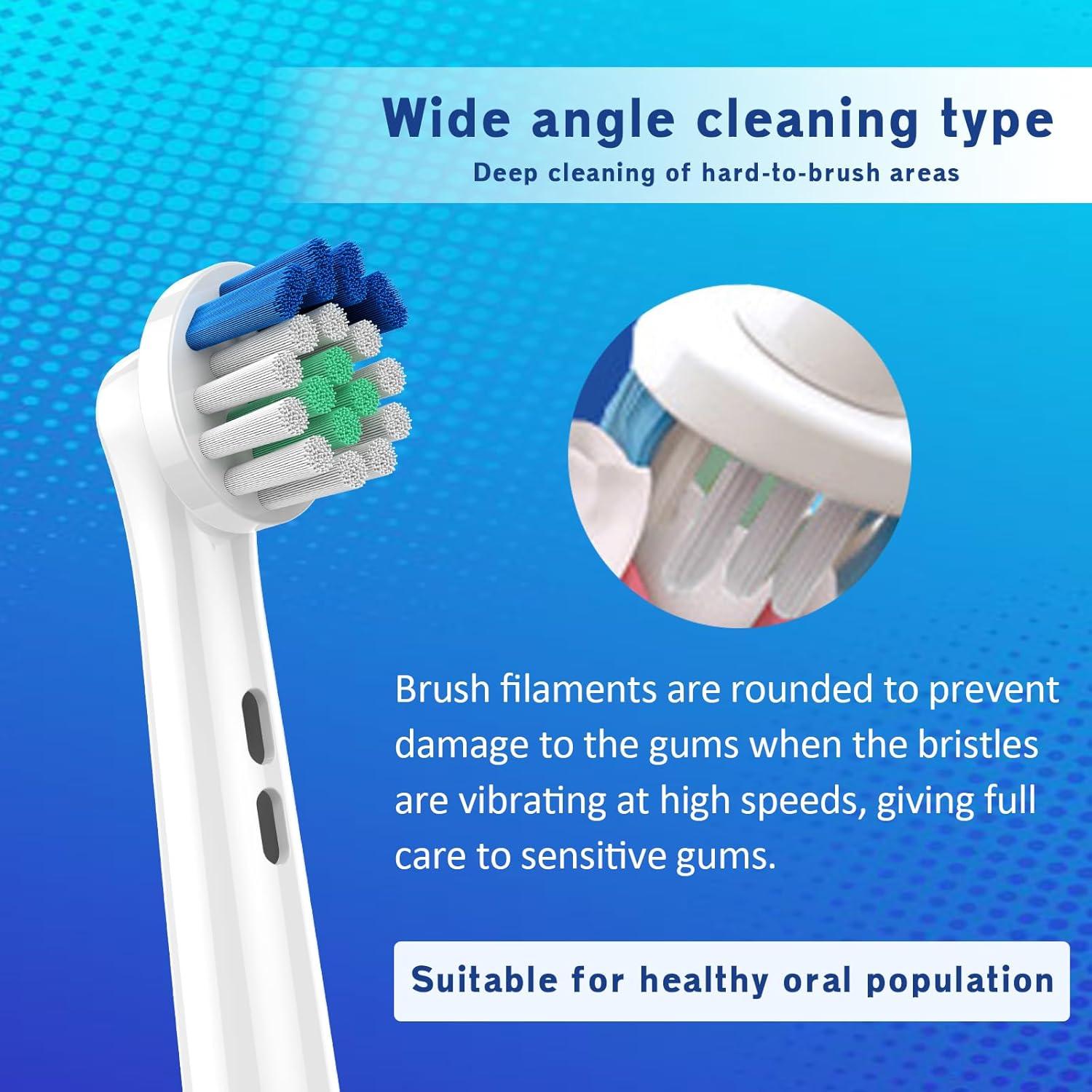 Cabezas de cepillo Oral B Braun - Paquete de 4 cerdas Dupont suaves