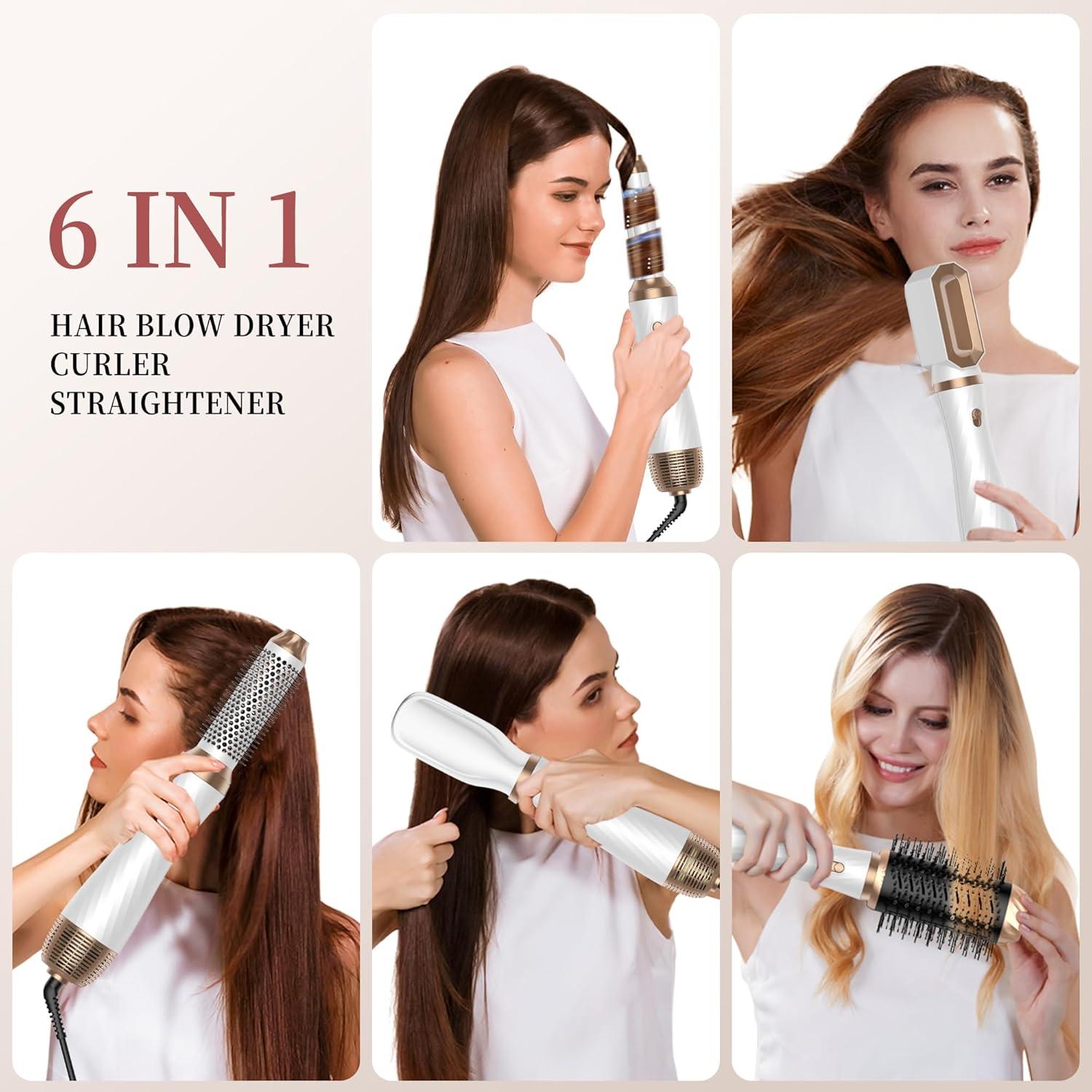 Cepillo Secador de Cabello 6 en 1 Trylater con Iones Negativos