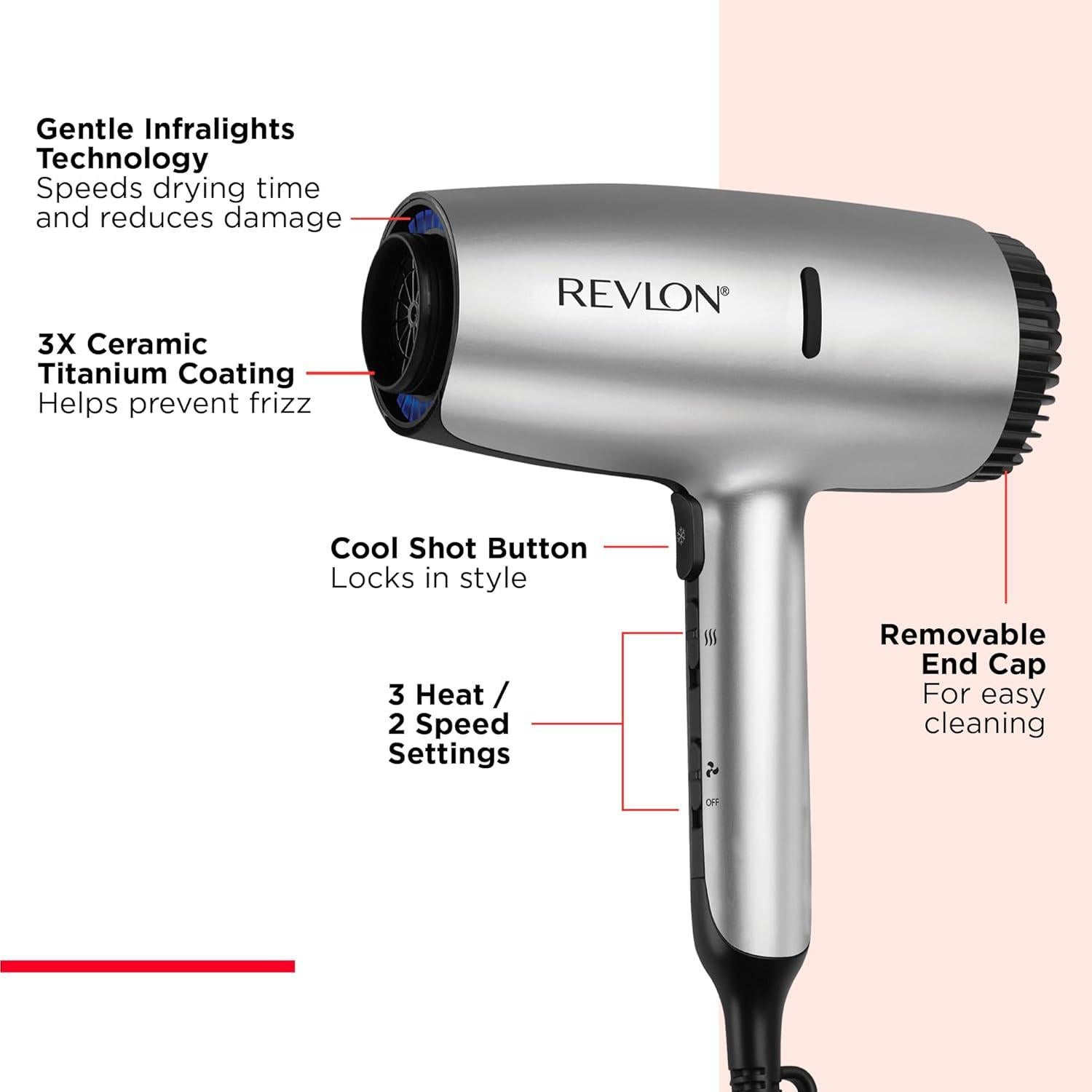 Secador de pelo Revlon Dry Max 1875W con difusor y concentrador
