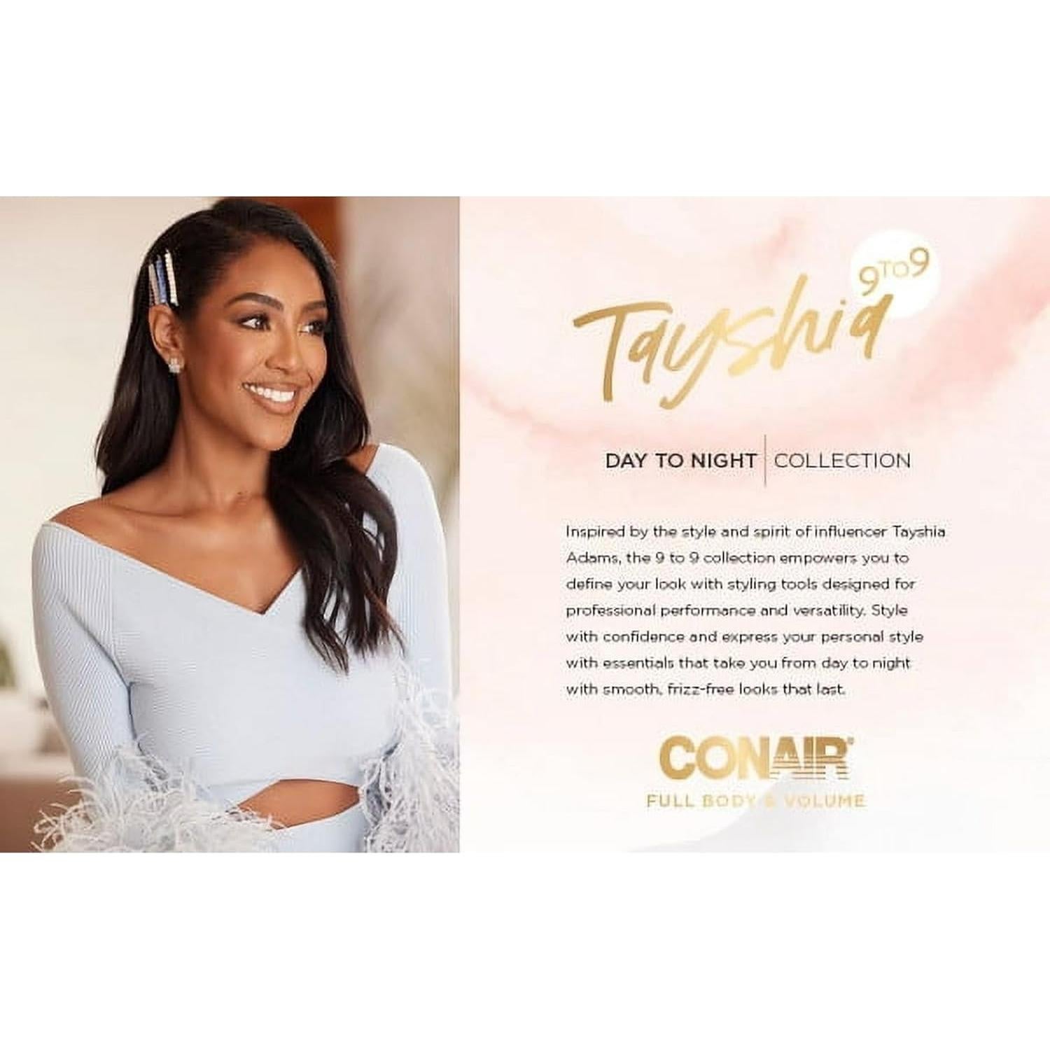 Cepillo de Aire Caliente 2 en 1 Conair Tayshia 1000W Cerámica