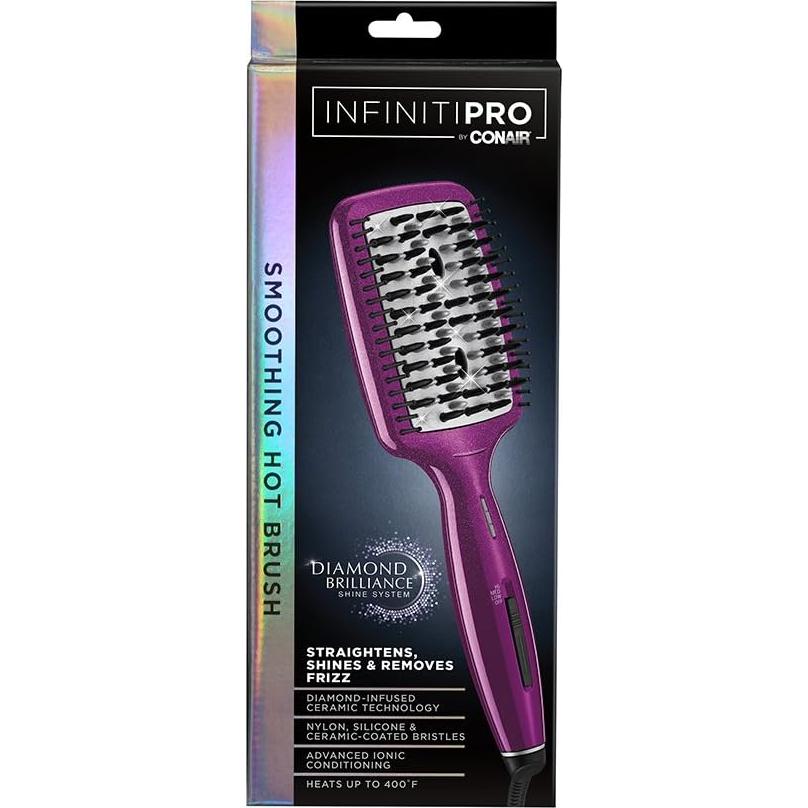 Cepillo Alisador Caliente Conair Paddle Cerámica Iónica Rosa